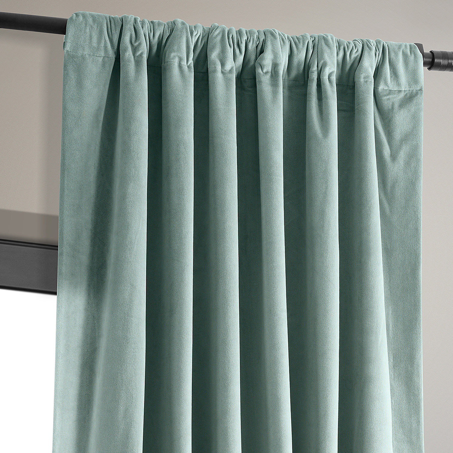 Signature Skylark Blue Blackout Velvet Curtain