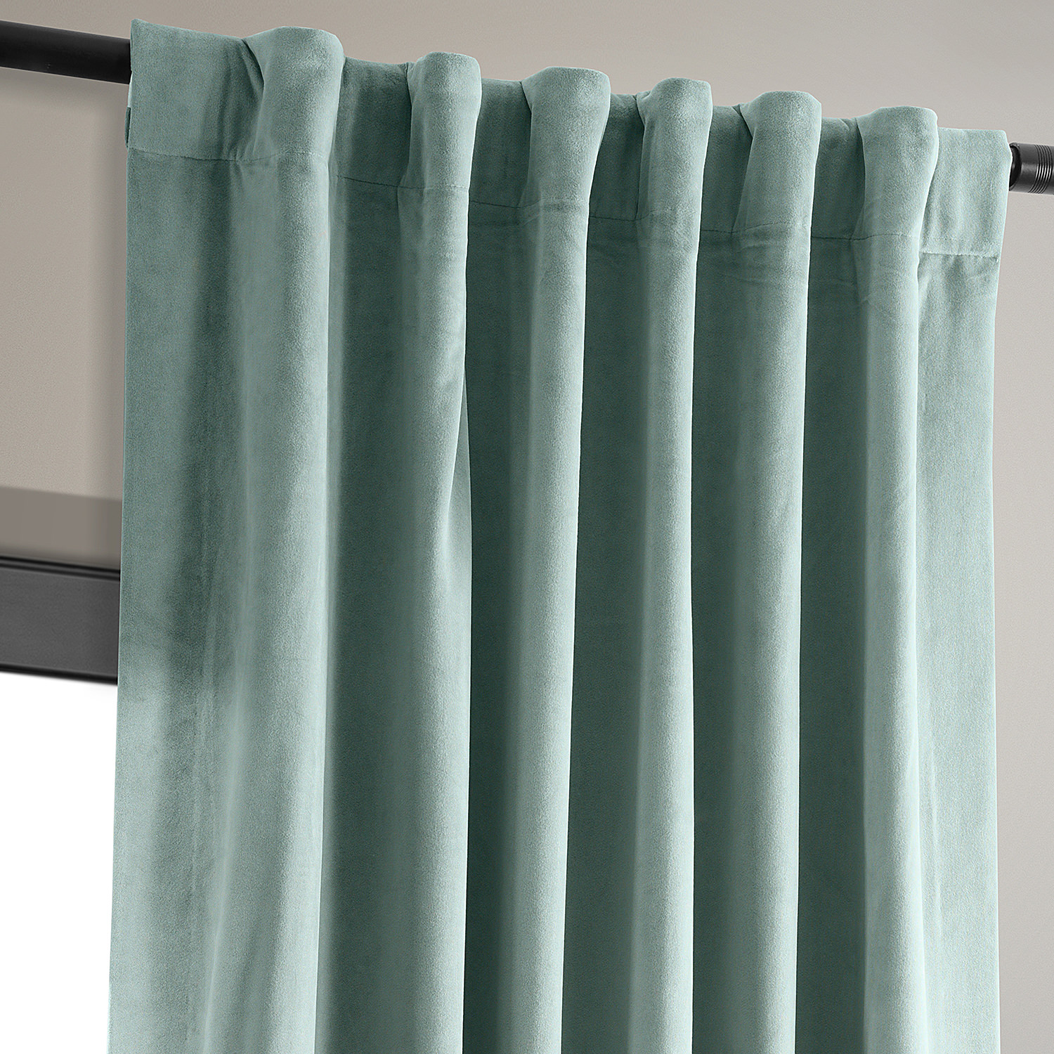 Signature Skylark Blue Blackout Velvet Curtain