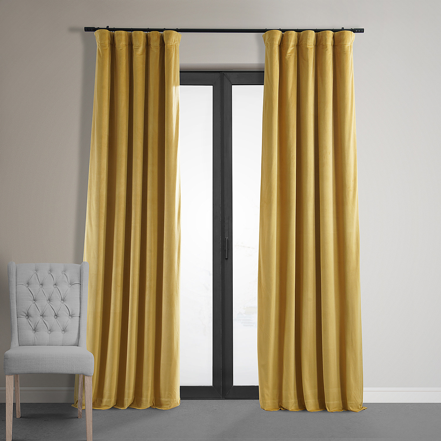 Signature Fool&#39;s Gold Blackout Velvet Curtain