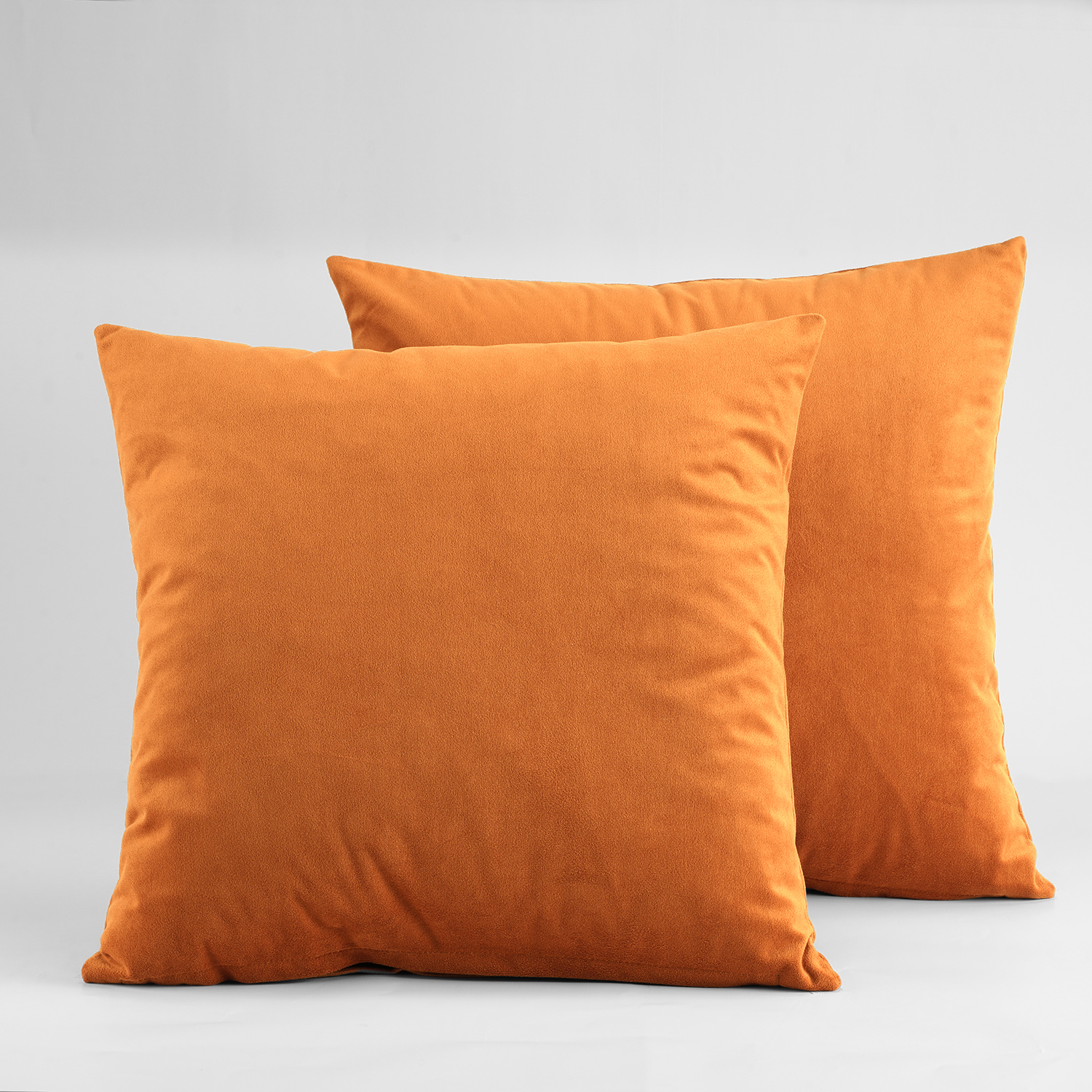 Signature Burnt Pumpkin Velvet Cushion Cover - Pair