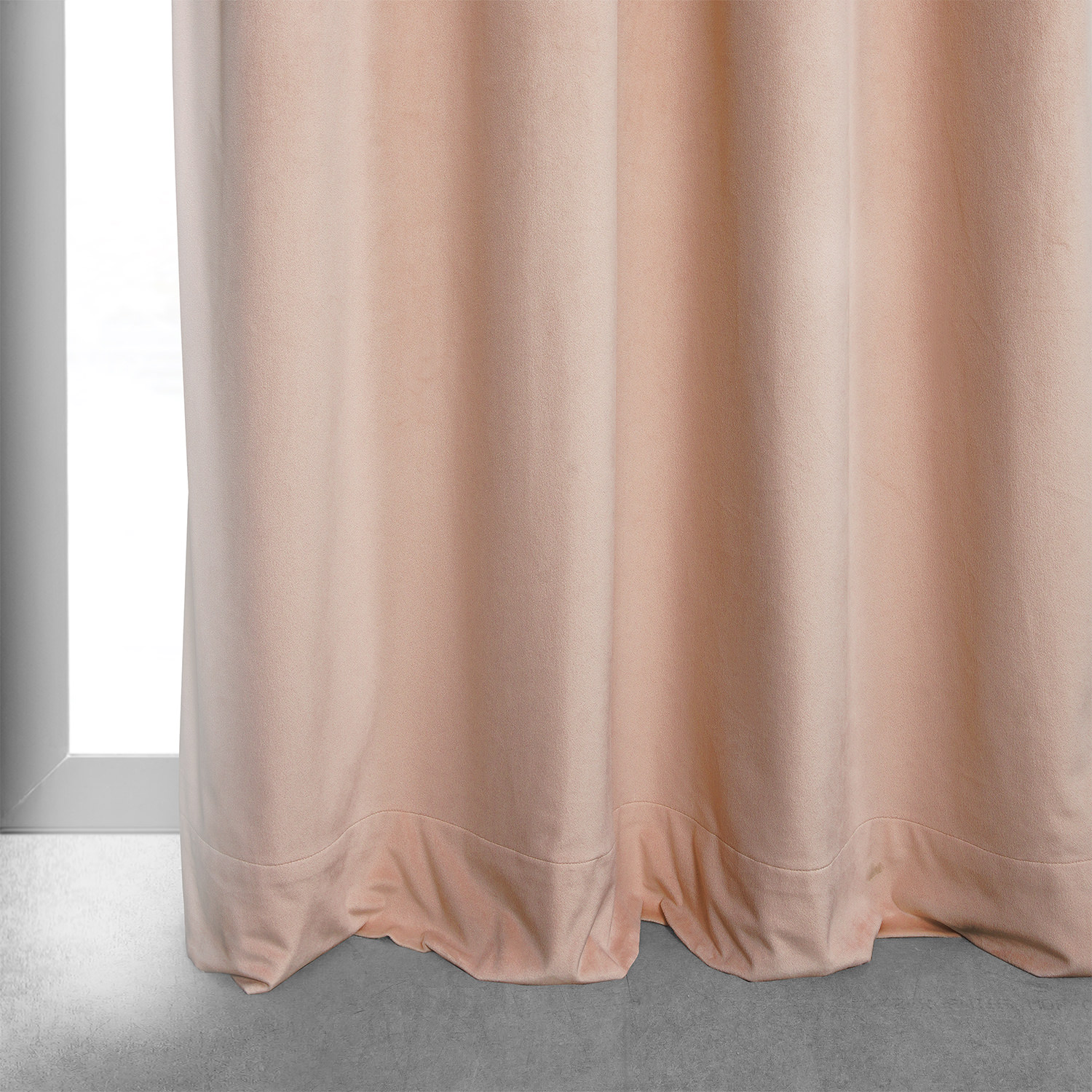 Signature Rosey Dawn Grey Grommet Blackout Velvet Curtain