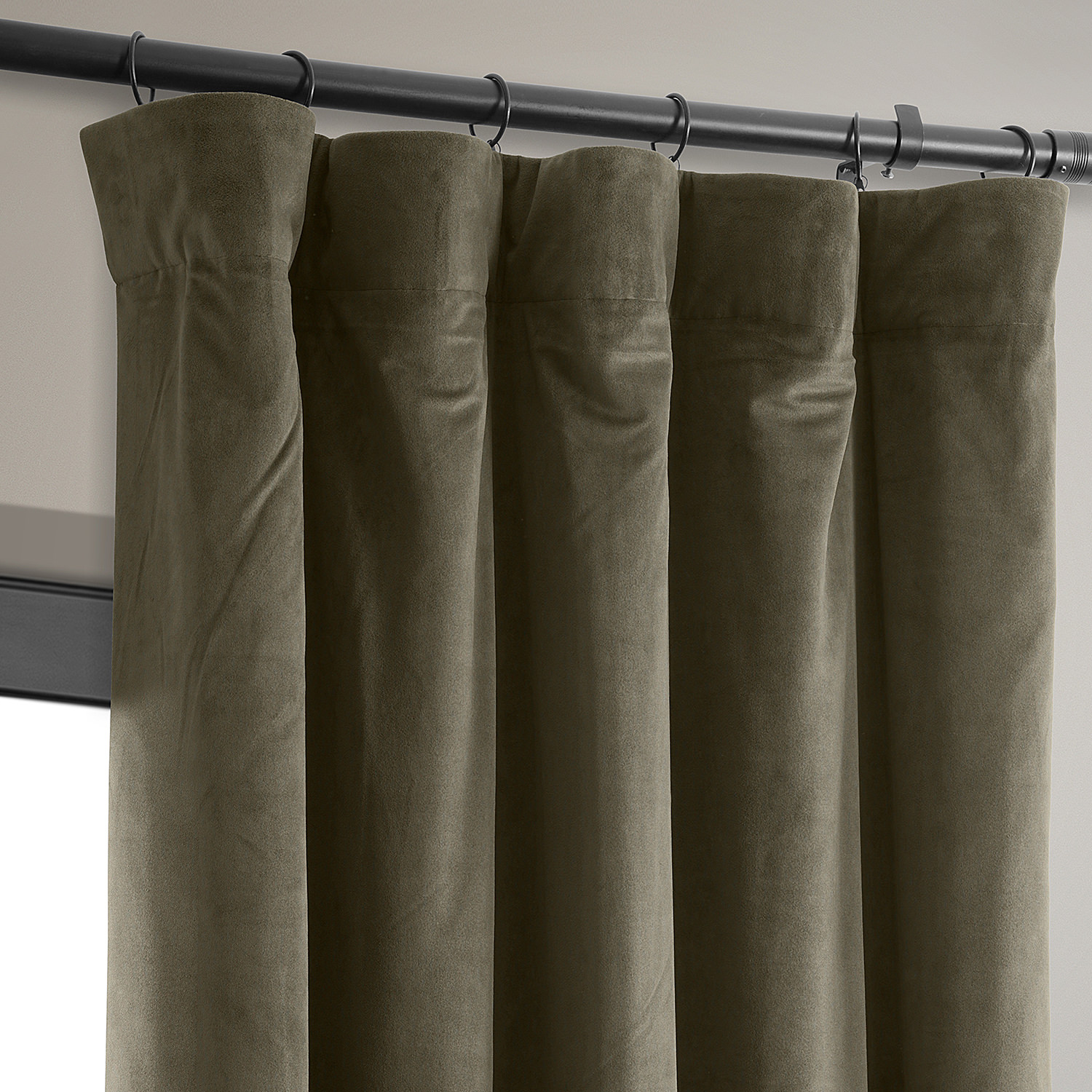 Signature Denver Taupe Blackout Velvet Curtain