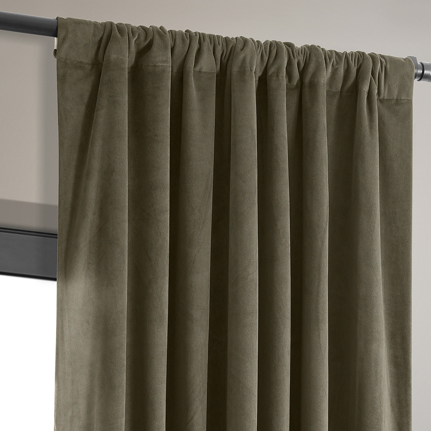 Signature Denver Taupe Blackout Velvet Curtain