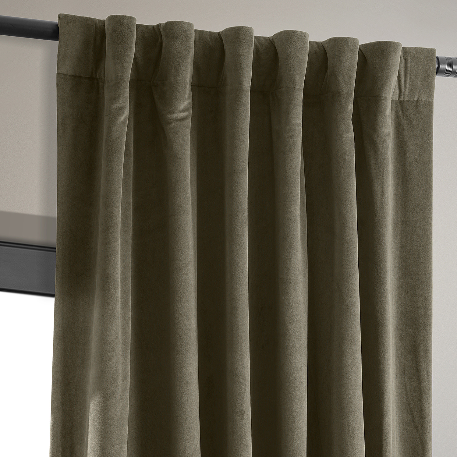 Signature Denver Taupe Blackout Velvet Curtain