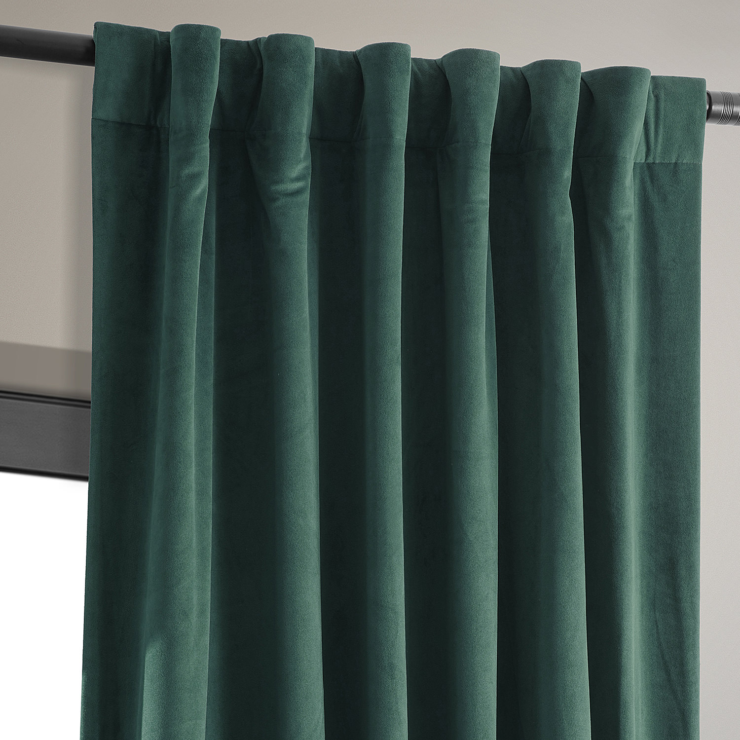 Signature Blackforest Green Blackout Velvet Curtain