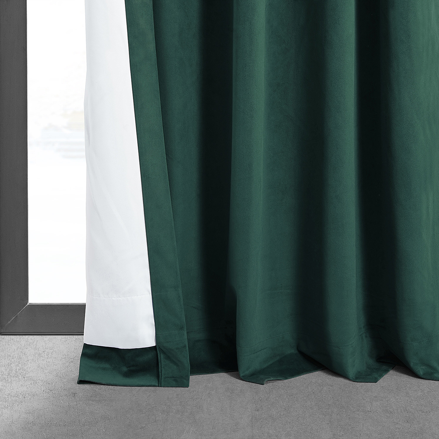 Signature Blackforest Green Blackout Velvet Curtain