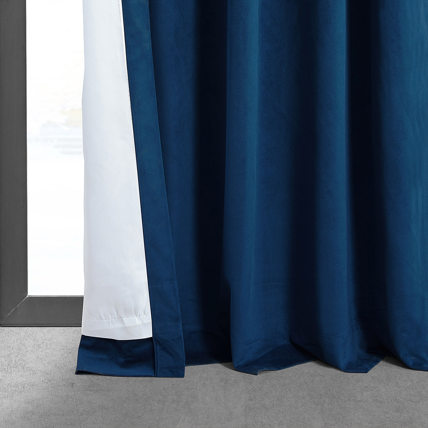 Signature Union Blue Blackout Velvet Curtain