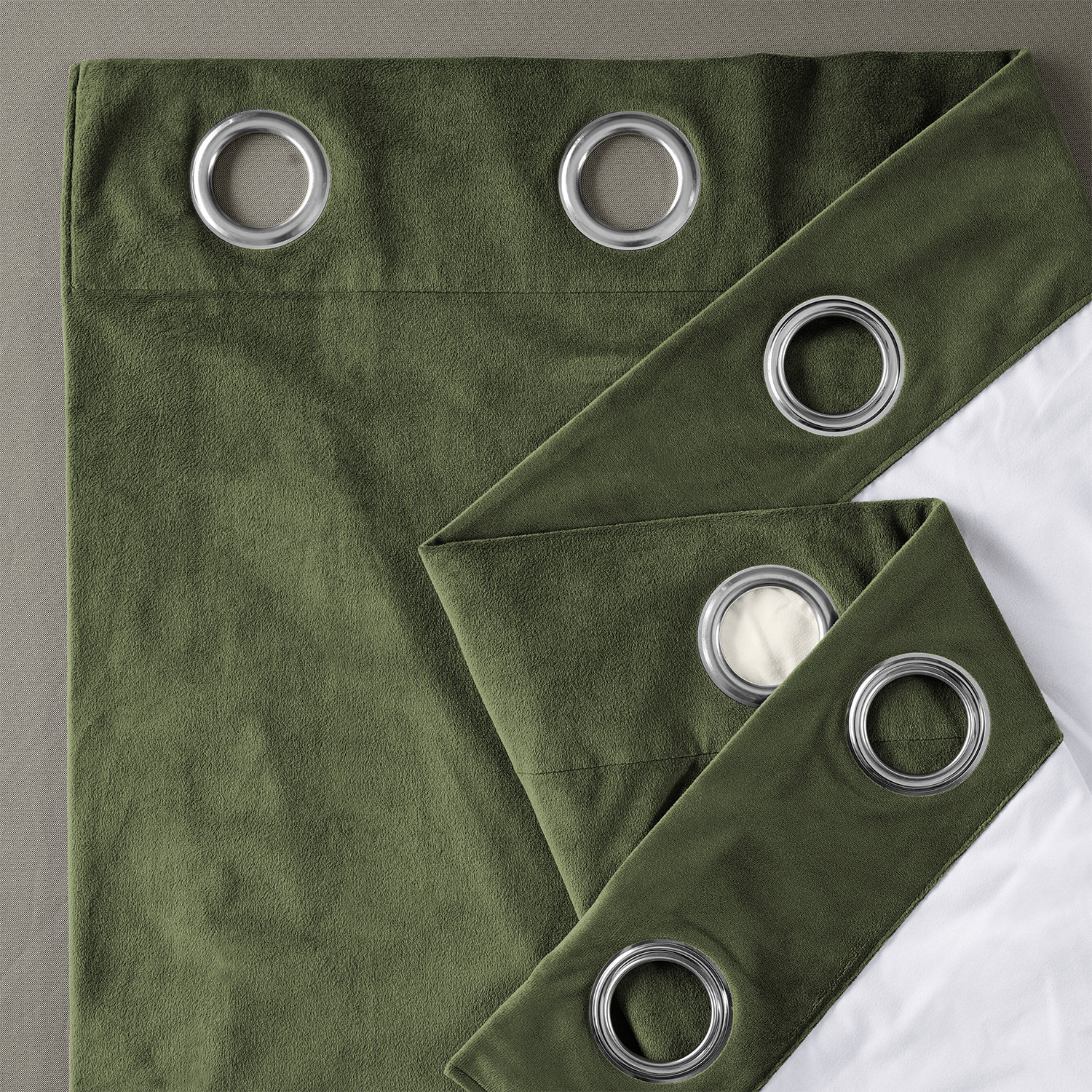 Signature Hunter Green Grommet Blackout Velvet Curtain