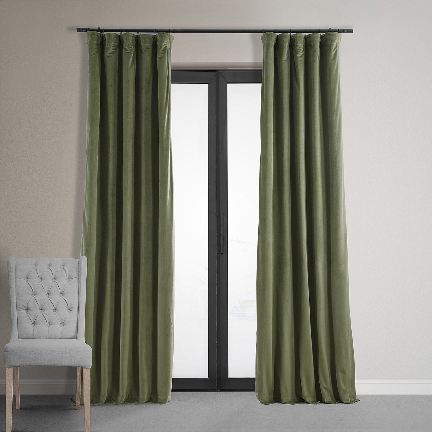 Signature Hunter Green Blackout Velvet Curtain