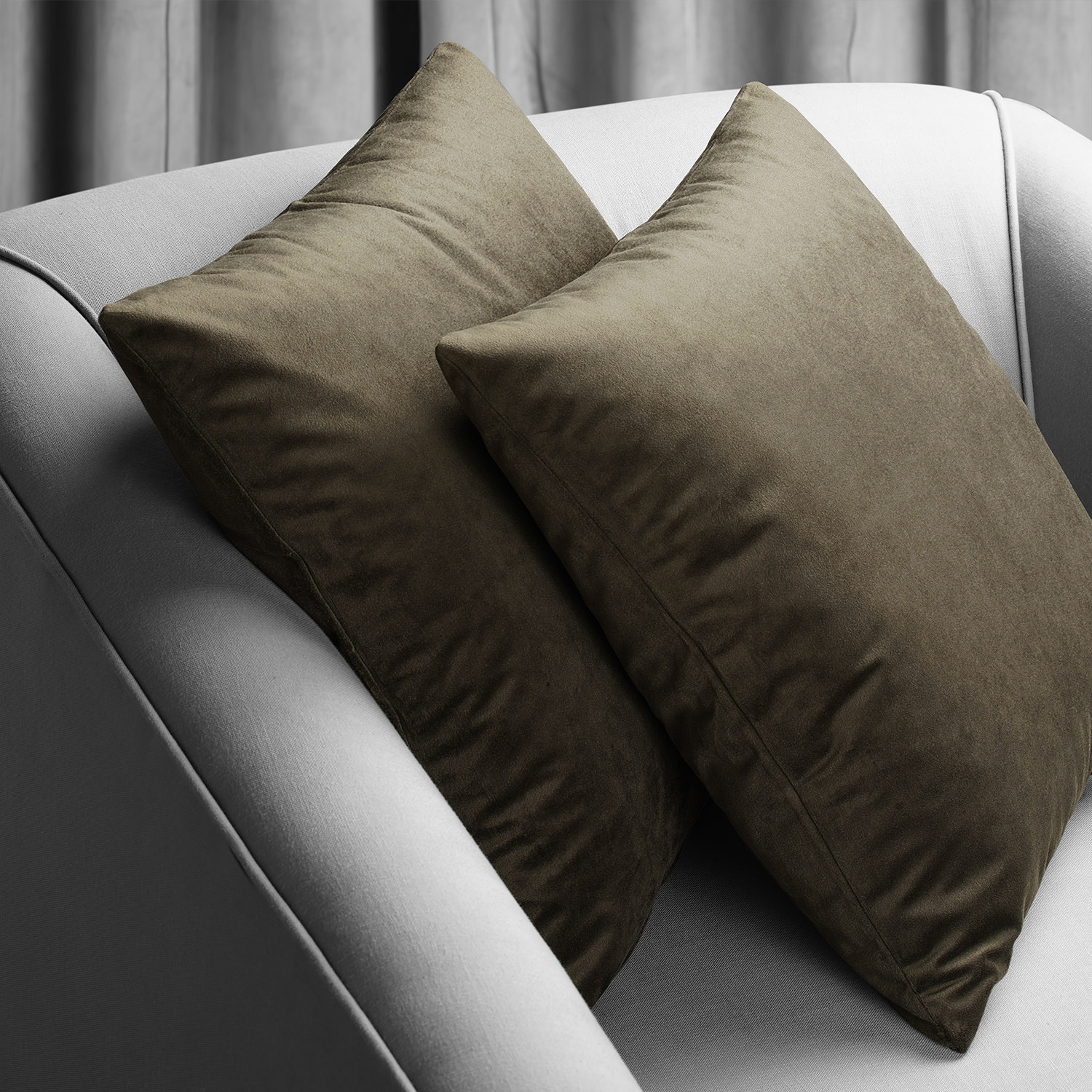 Signature Java Velvet Cushion Cover - Pair