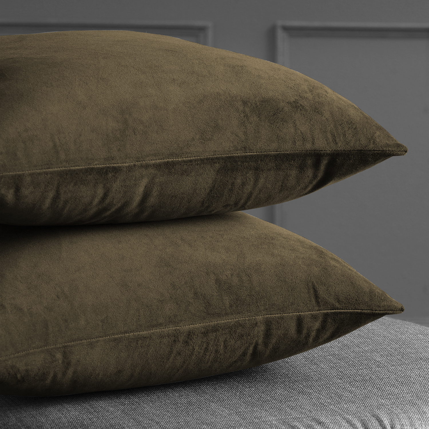 Signature Java Velvet Cushion Cover - Pair