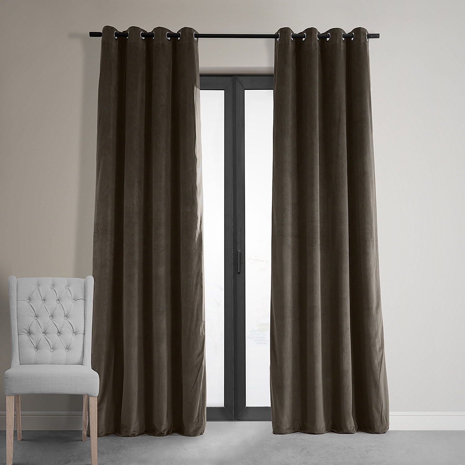 Signature Java Grommet Blackout Velvet Curtain