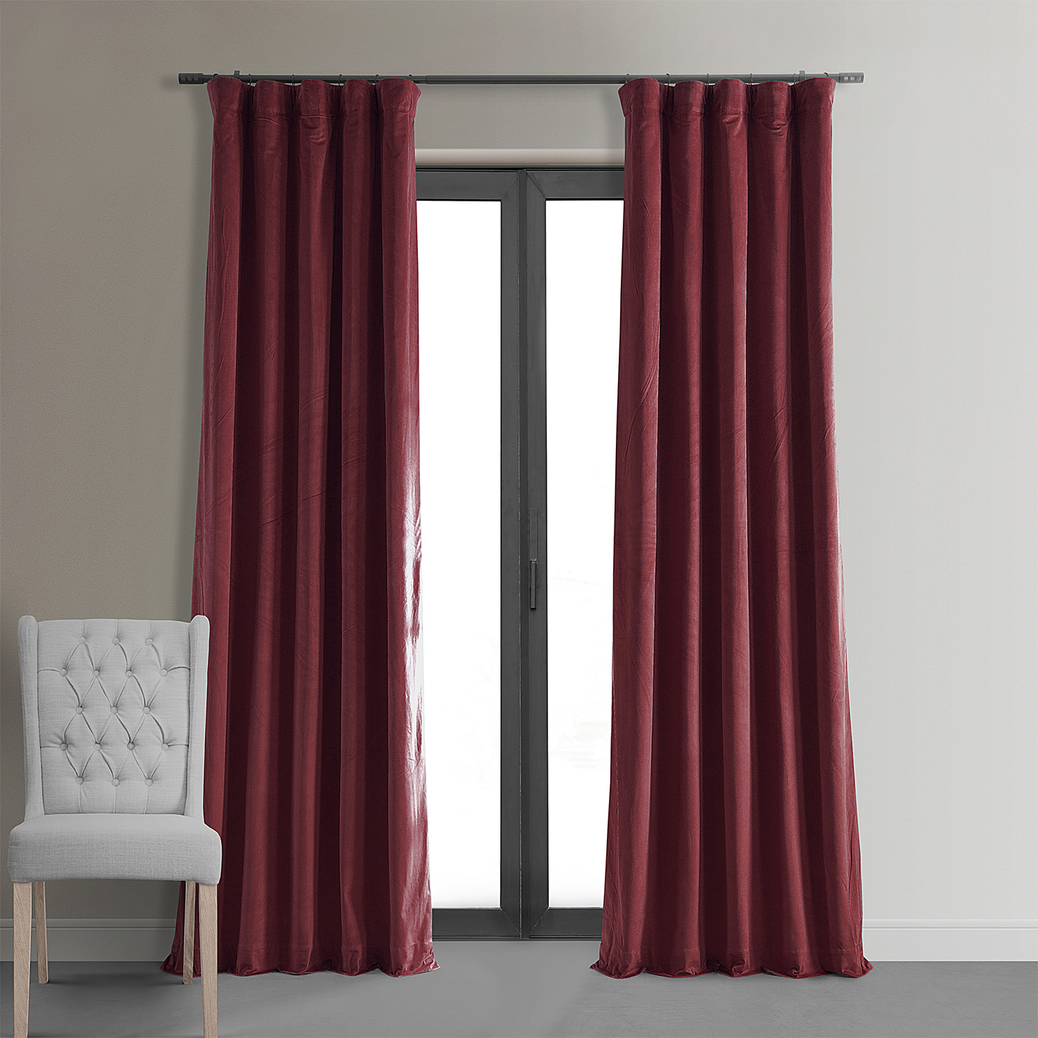 Signature Burgundy Blackout Velvet Curtain