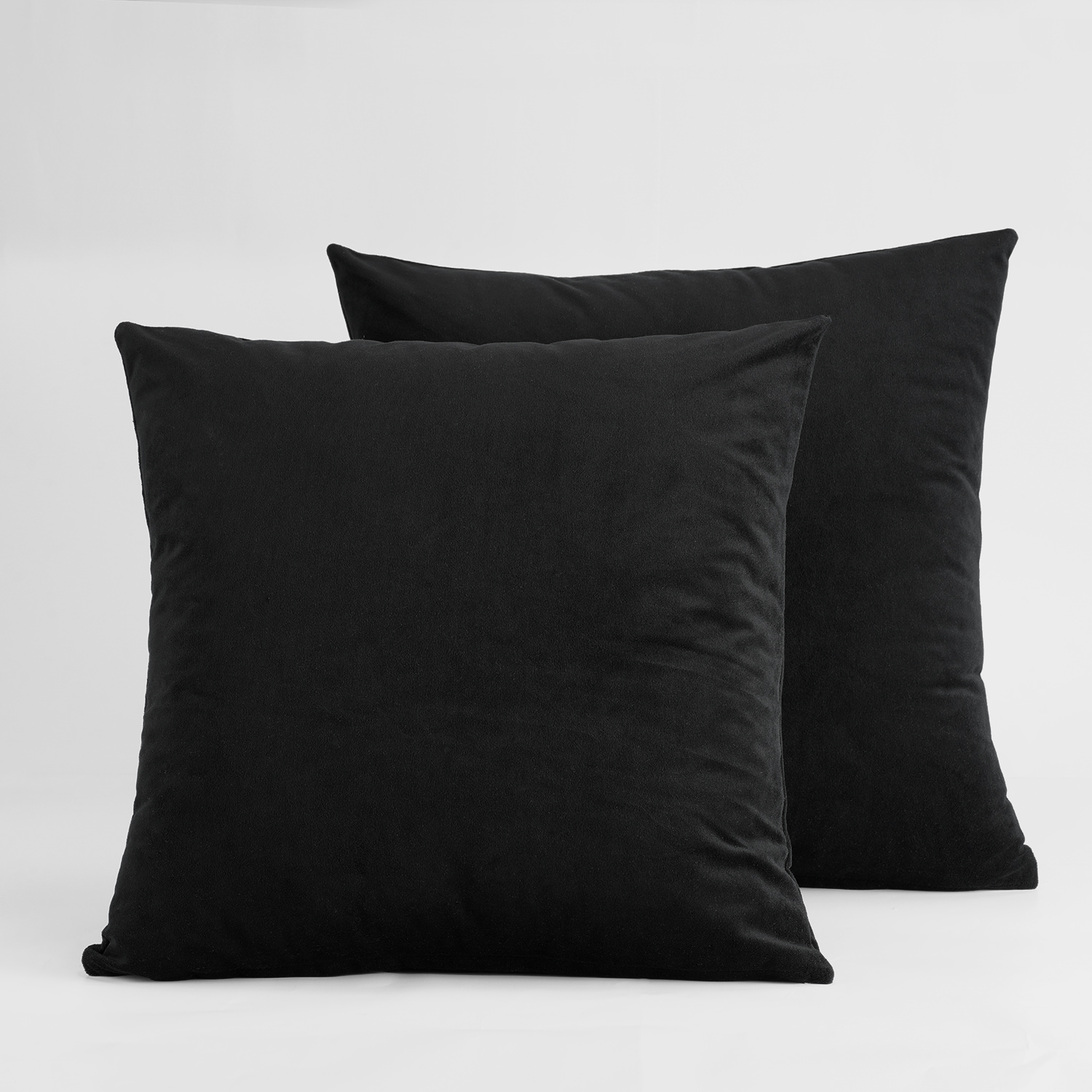 Signature Warm Black Velvet Cushion Cover - Pair