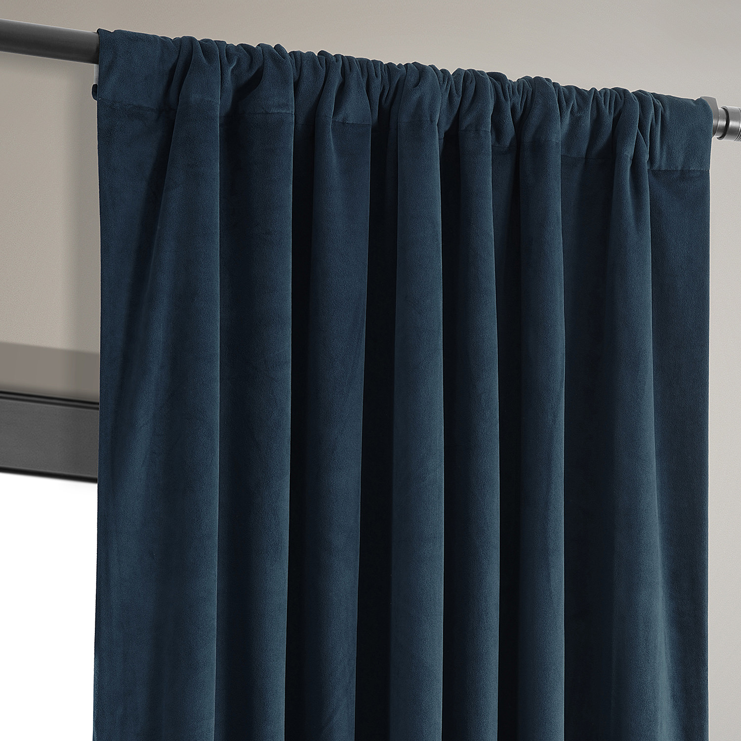 Signature Midnight Blue Blackout Velvet Curtain