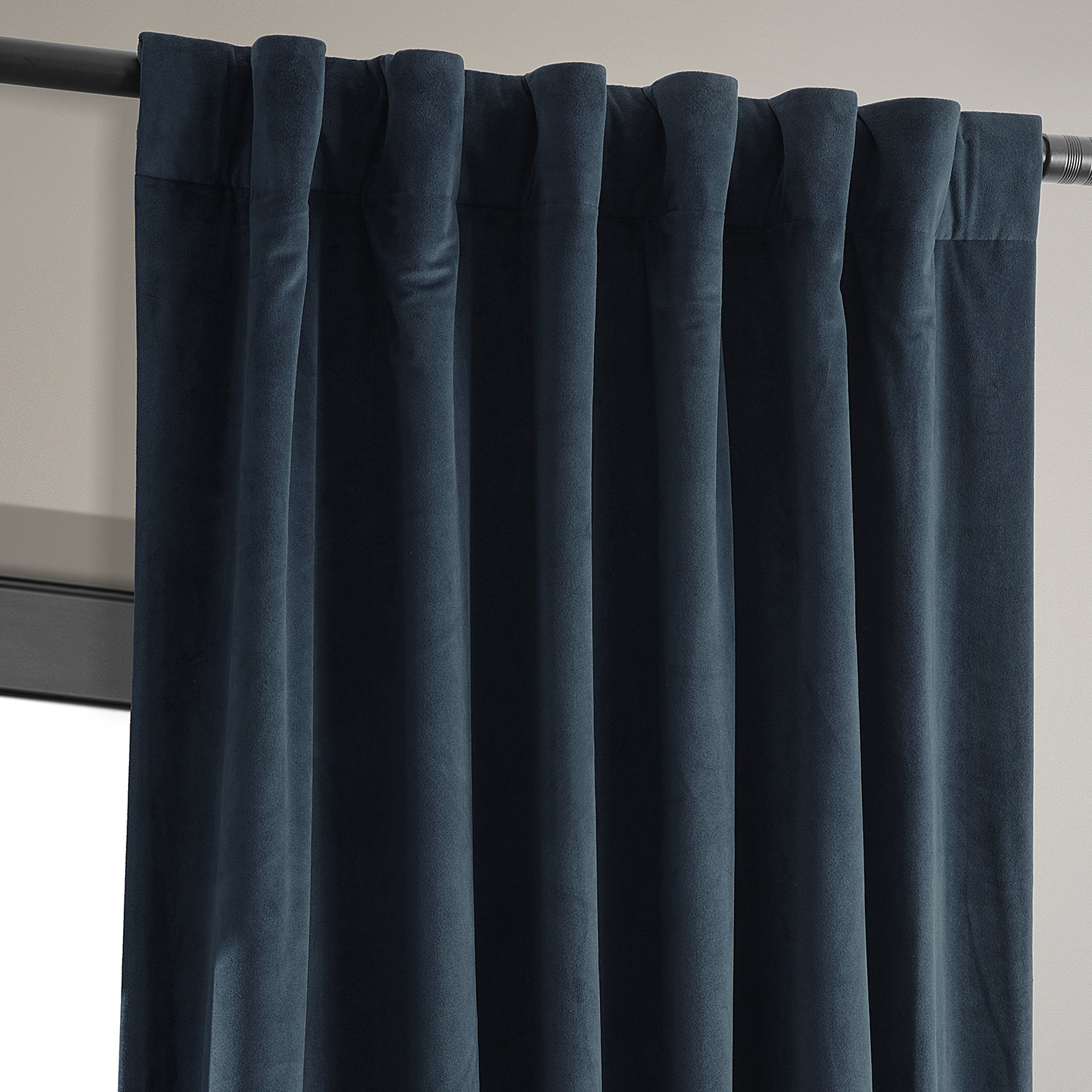 Signature Midnight Blue Blackout Velvet Curtain