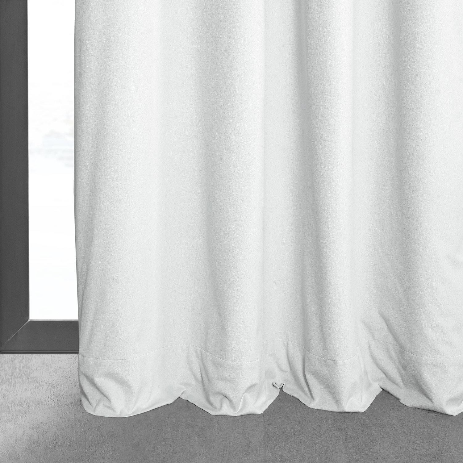 Signature Primary White Grommet Blackout Velvet Curtain