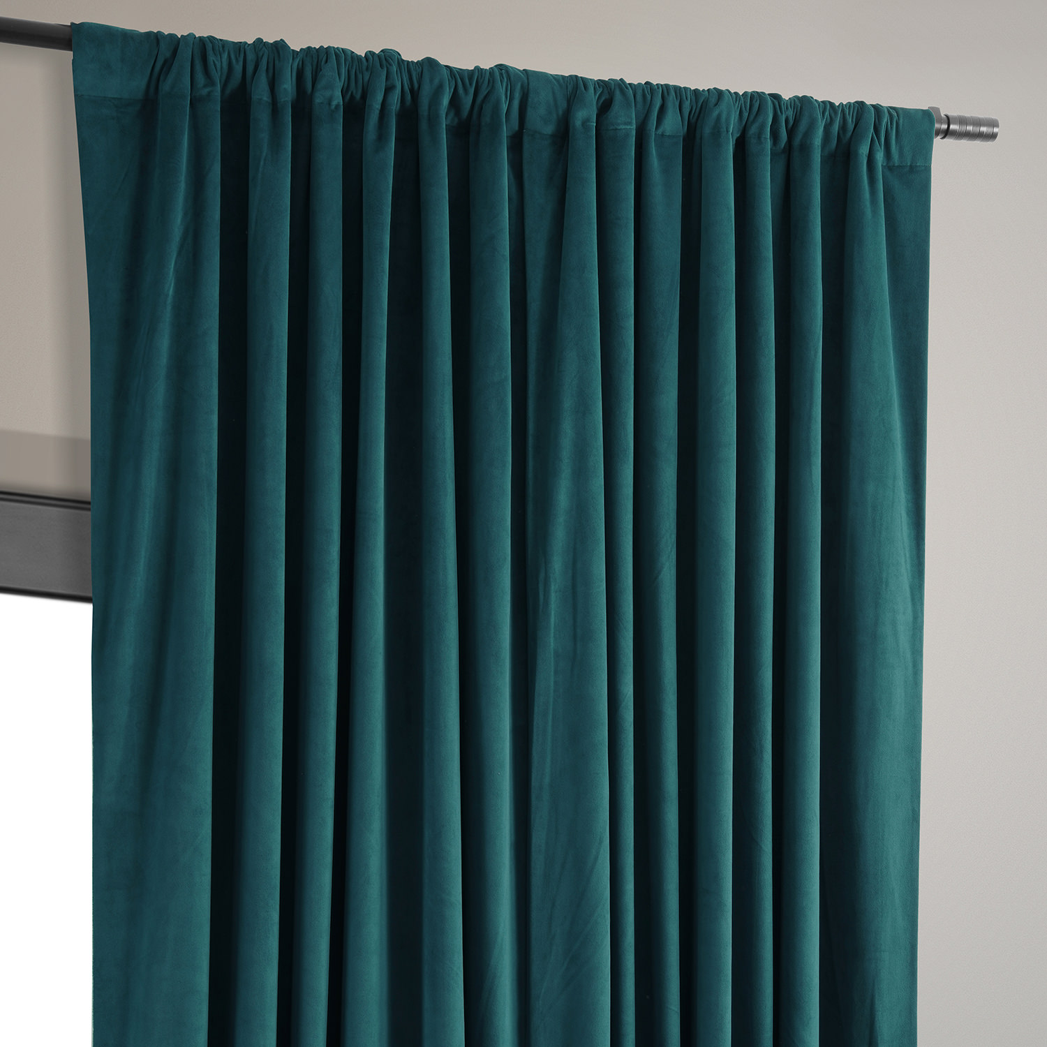 Signature Everglade Teal Extra Wide Blackout Velvet Curtain