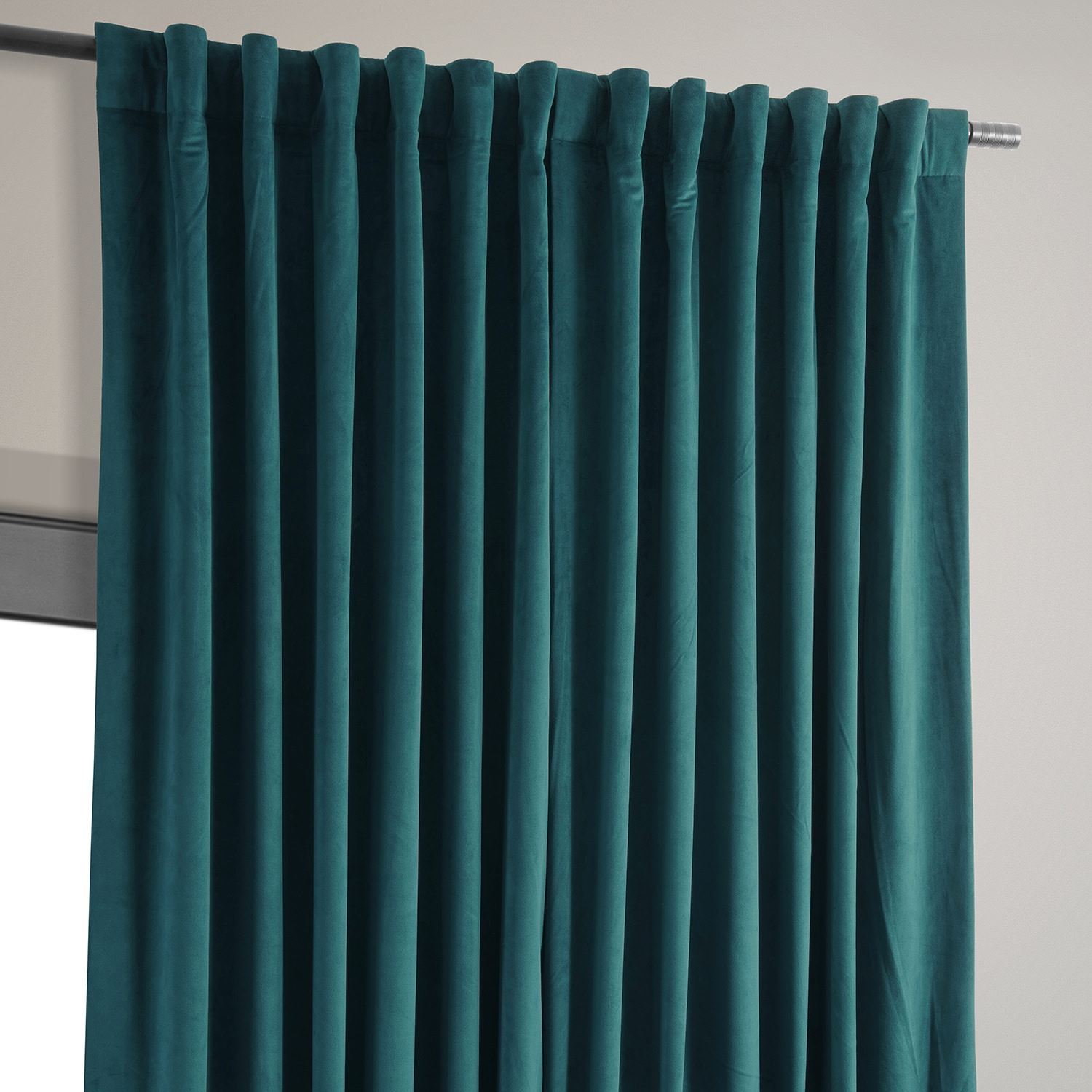 Signature Everglade Teal Extra Wide Blackout Velvet Curtain