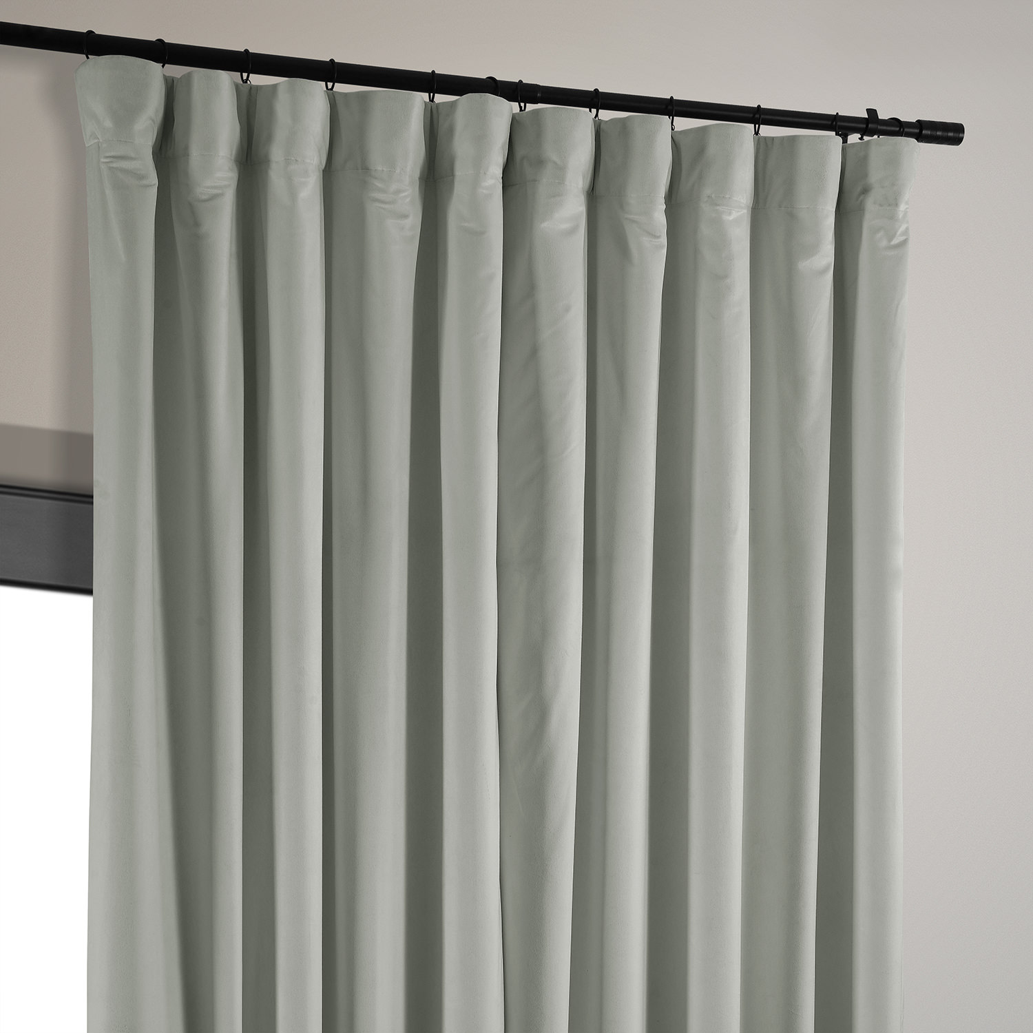 Signature Reflection Grey Extra Wide Blackout Velvet Curtain