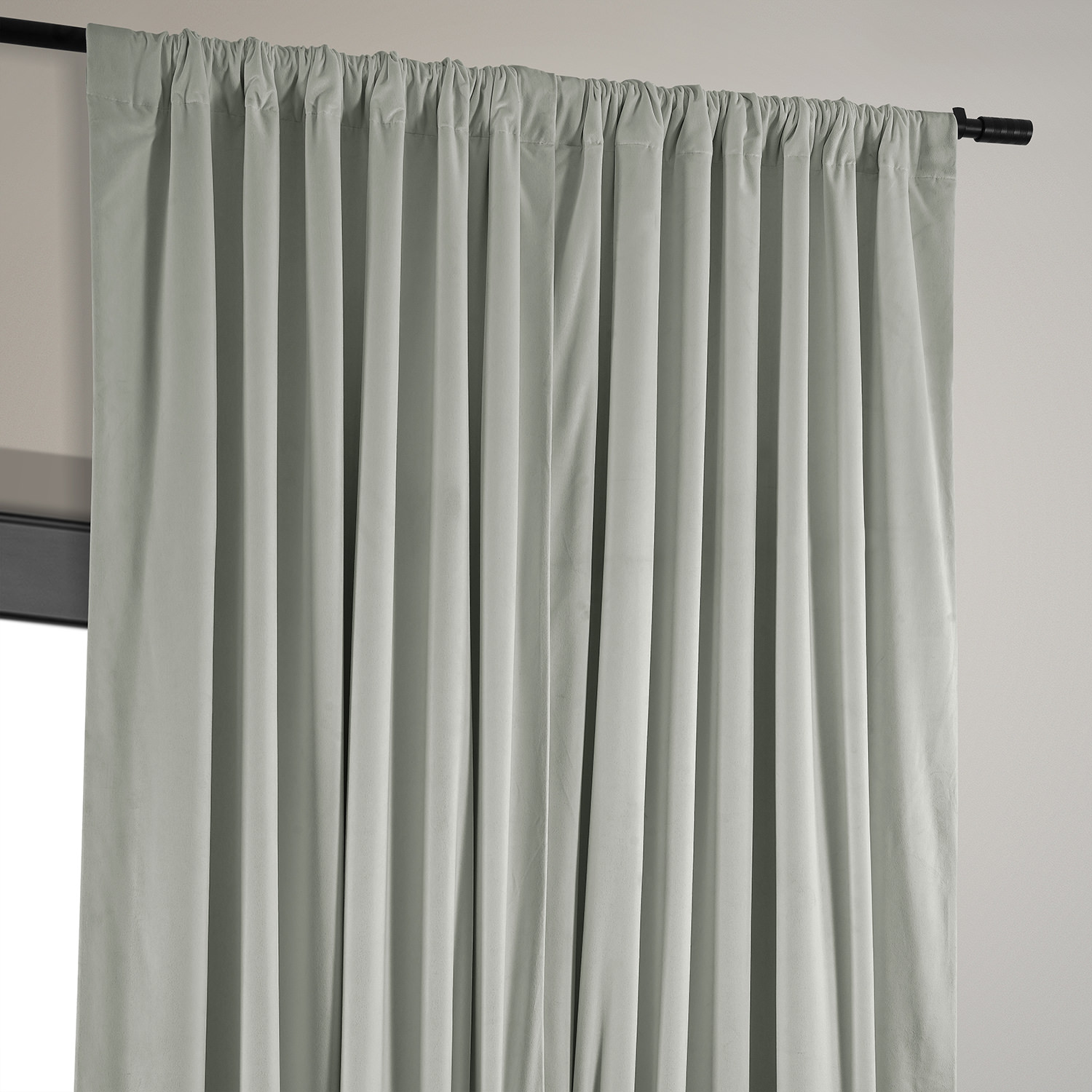 Signature Reflection Grey Extra Wide Blackout Velvet Curtain