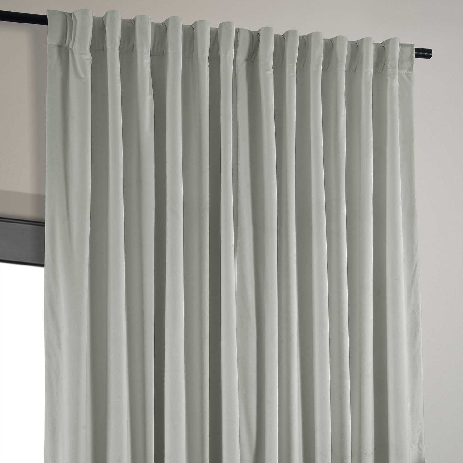 Signature Reflection Grey Extra Wide Blackout Velvet Curtain