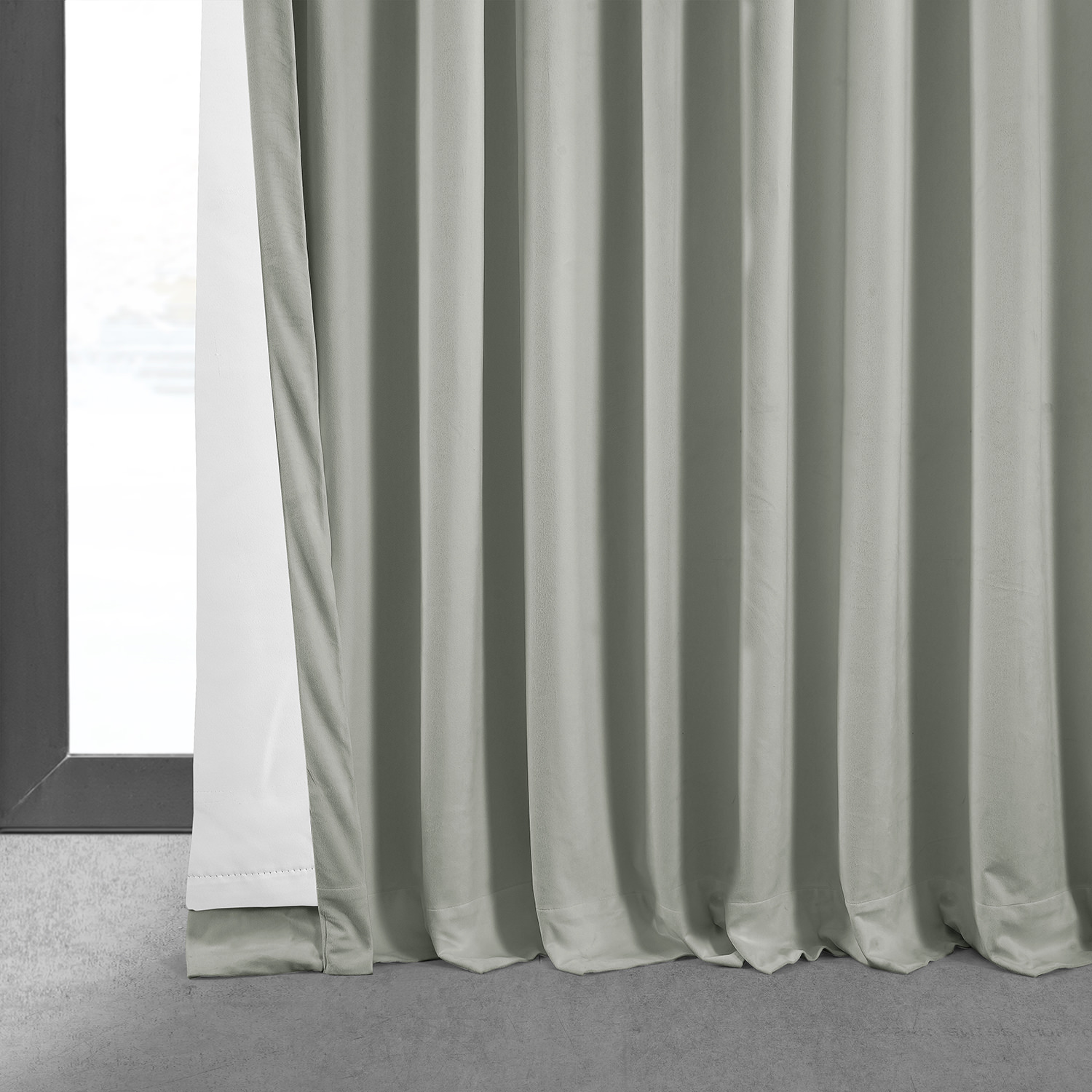 Signature Reflection Grey Extra Wide Blackout Velvet Curtain