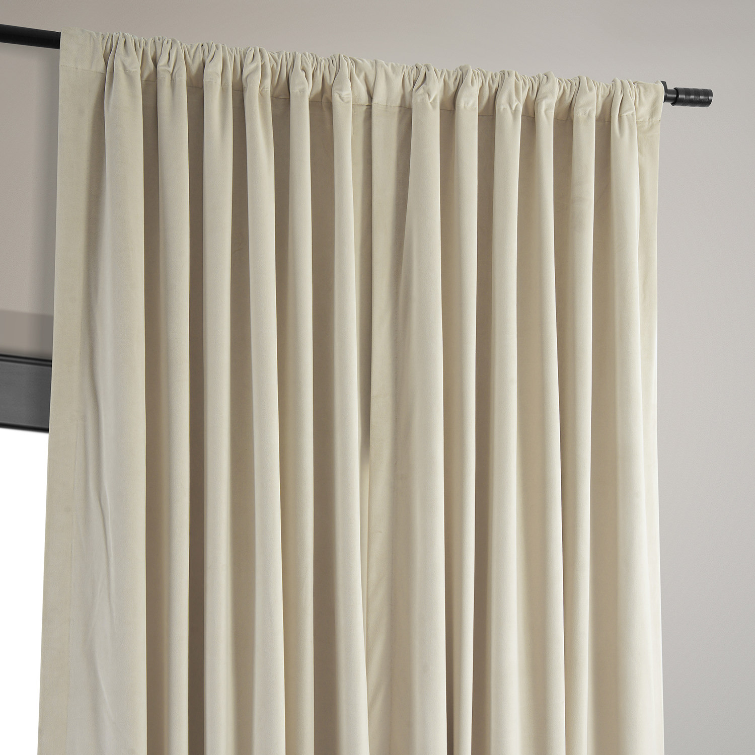 Signature Neutral Ground Extra Wide Blackout Velvet Curtain