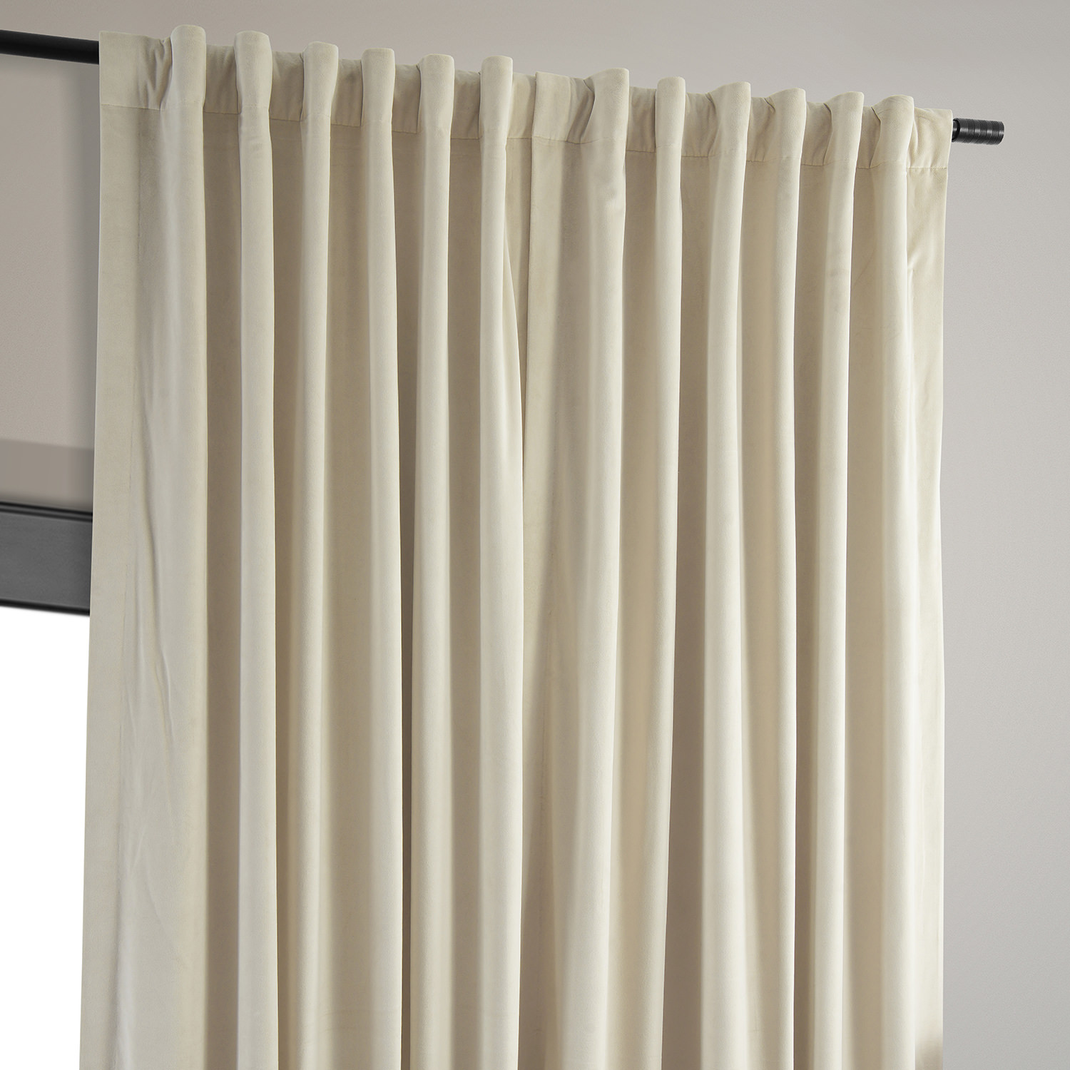 Signature Neutral Ground Extra Wide Blackout Velvet Curtain