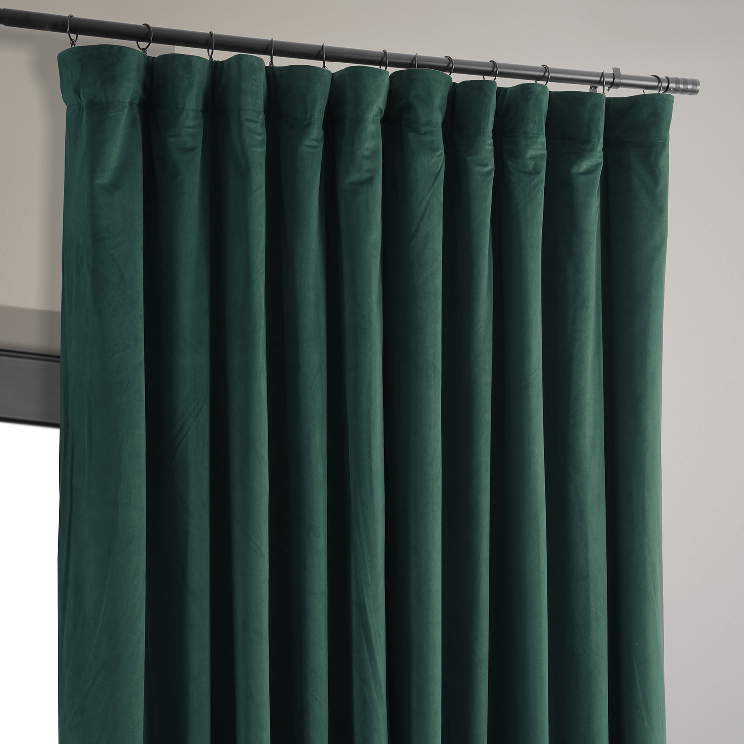 Signature Blackforest Green Extra Wide Blackout Velvet Curtain