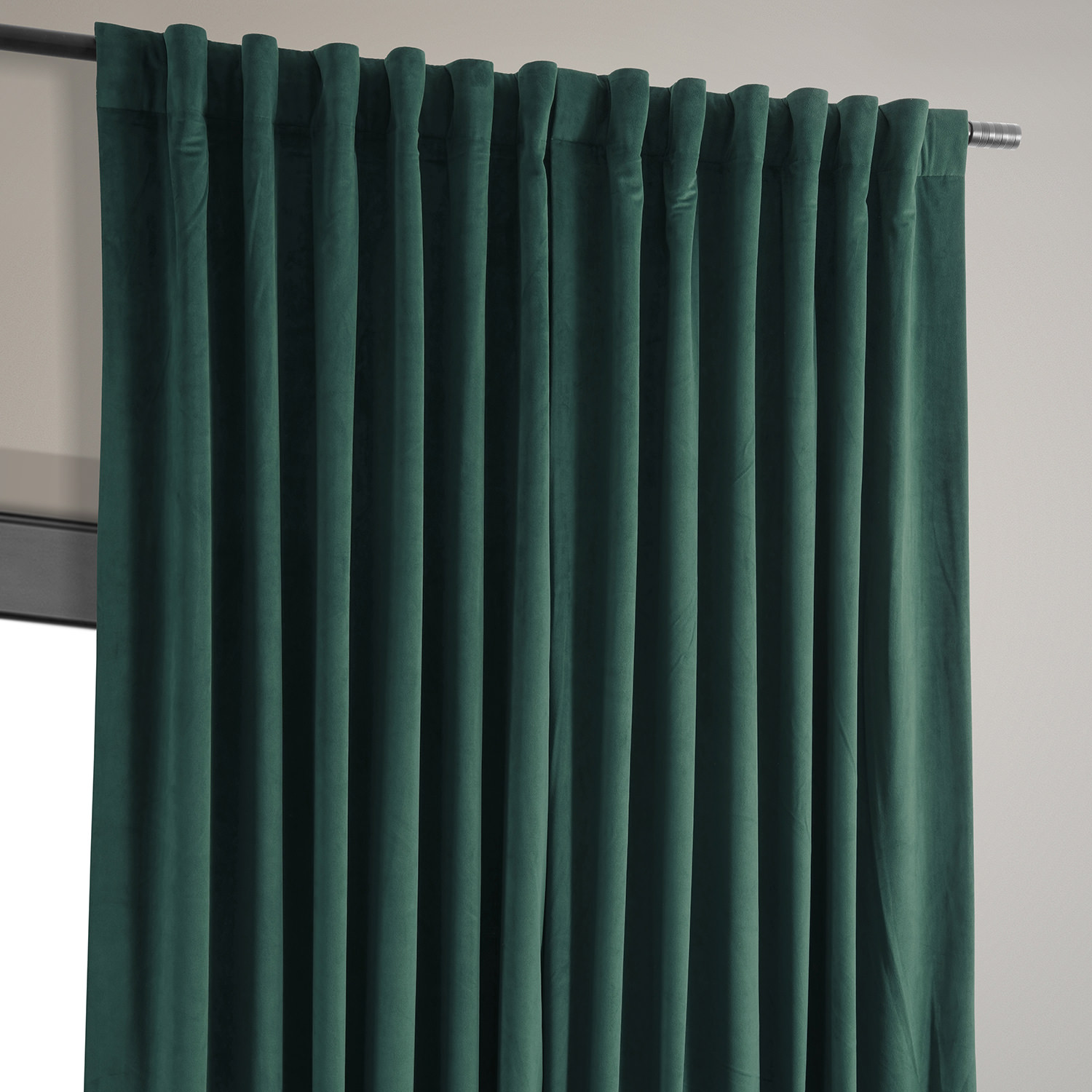 Signature Blackforest Green Extra Wide Blackout Velvet Curtain