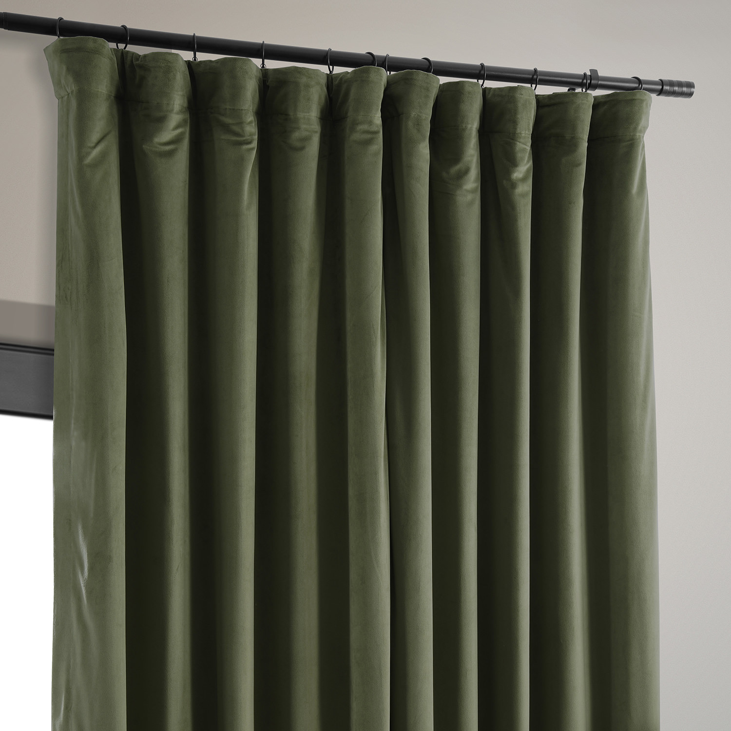 Signature Hunter Green Extra Wide Blackout Velvet Curtain