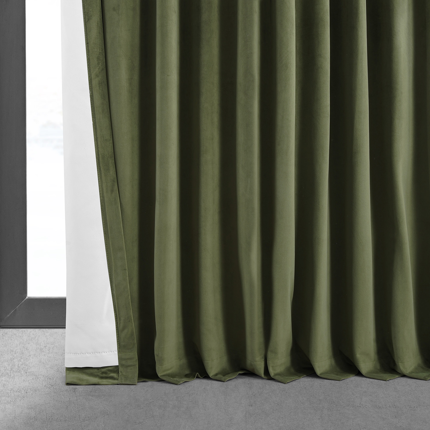 Signature Hunter Green Extra Wide Blackout Velvet Curtain