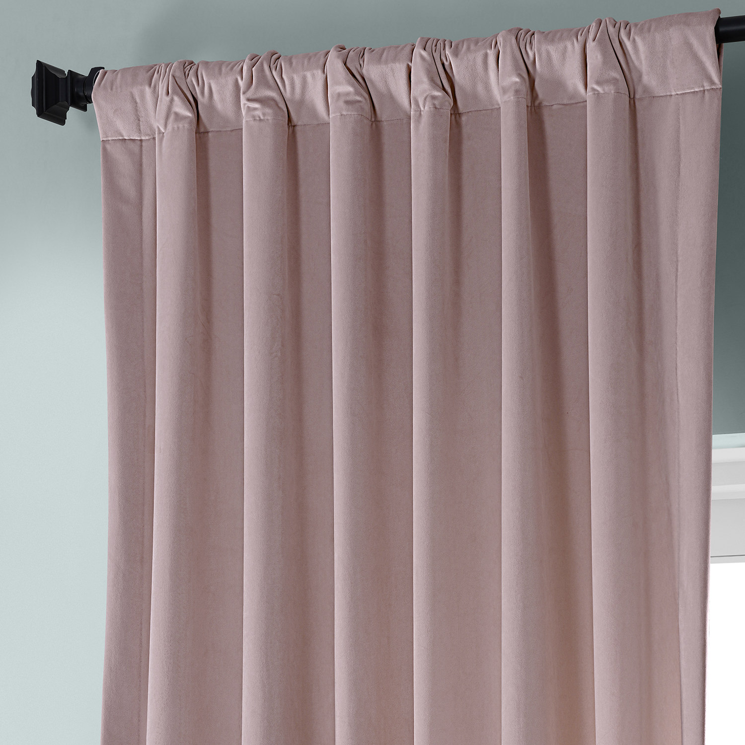 Ballet Pink Plush Velvet Curtain