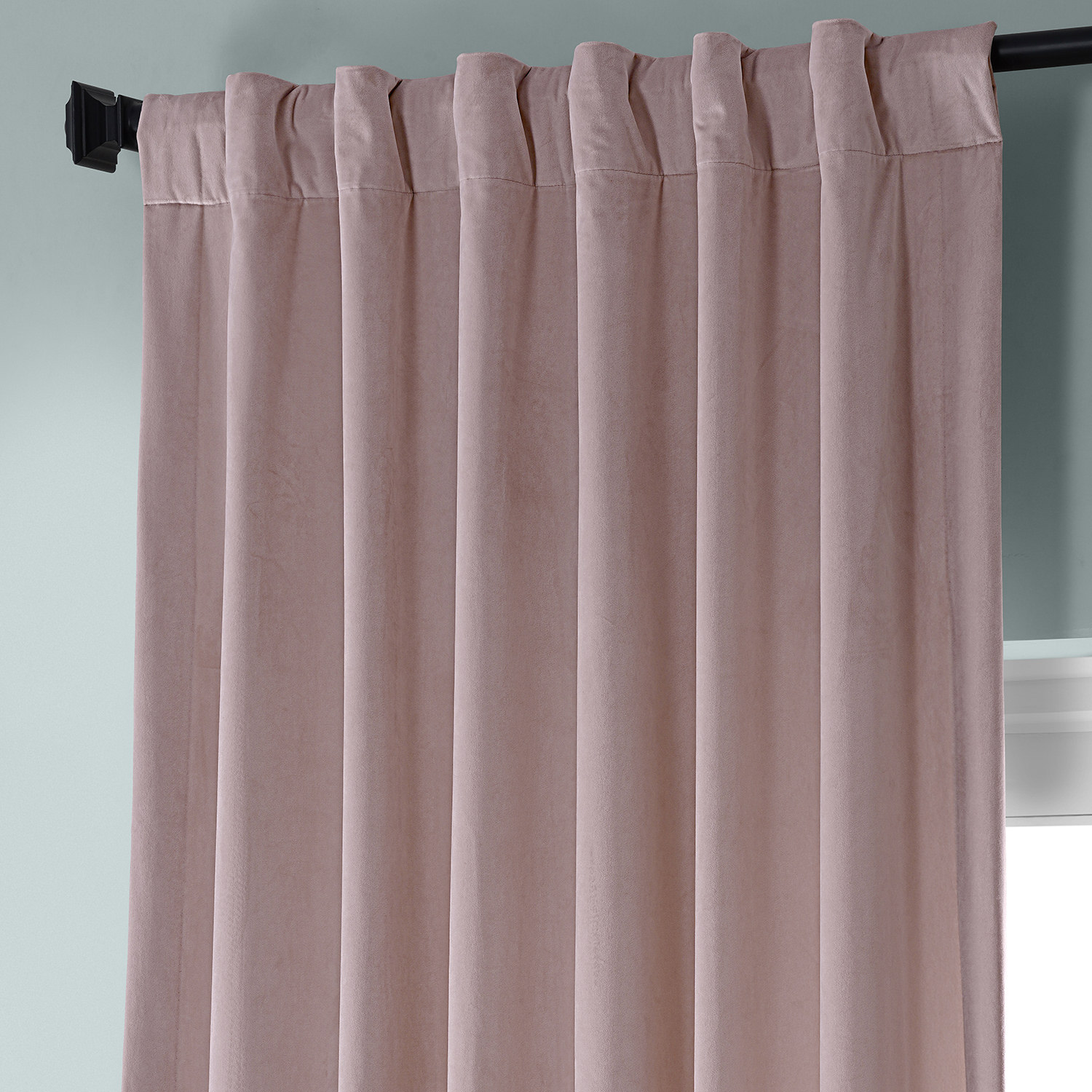 Ballet Pink Plush Velvet Curtain