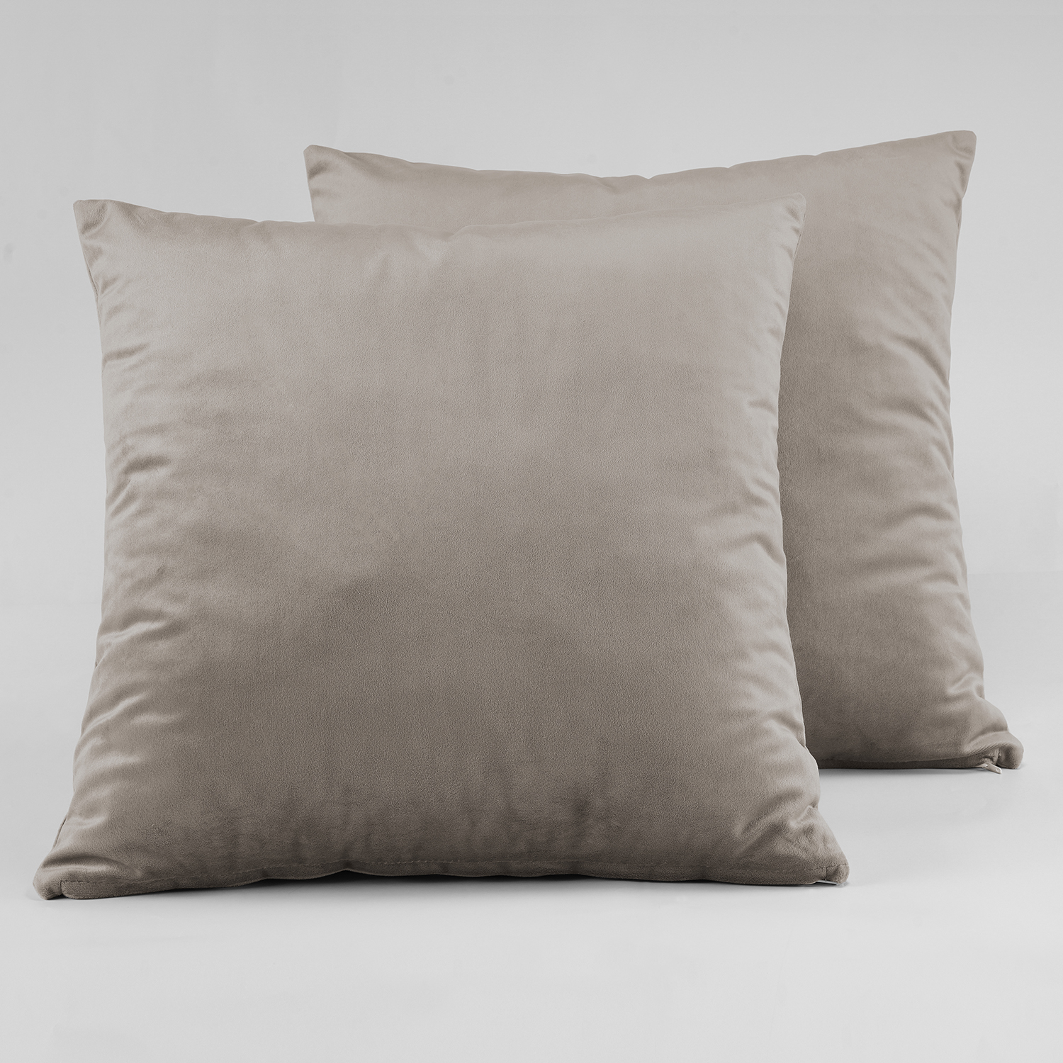 Gallery Taupe Heritage Plush Velvet Cushion Cover - Pair