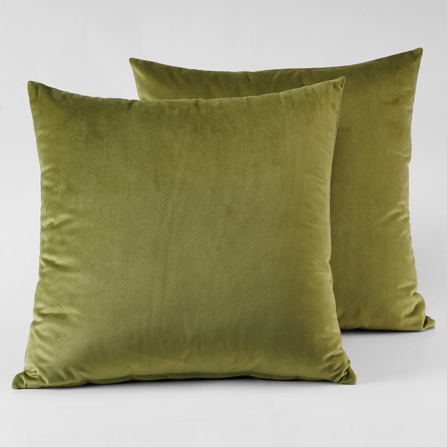 Retro Green Heritage Plush Velvet Cushion Cover - Pair