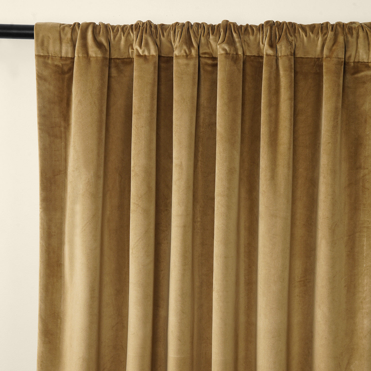 Spiced Rum Plush Velvet Curtain