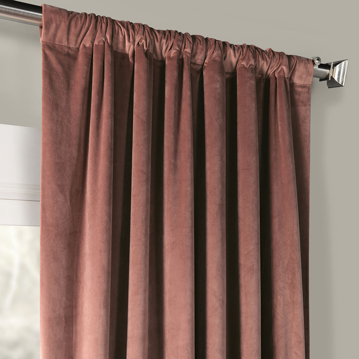 Wild Rose Plush Velvet Curtain