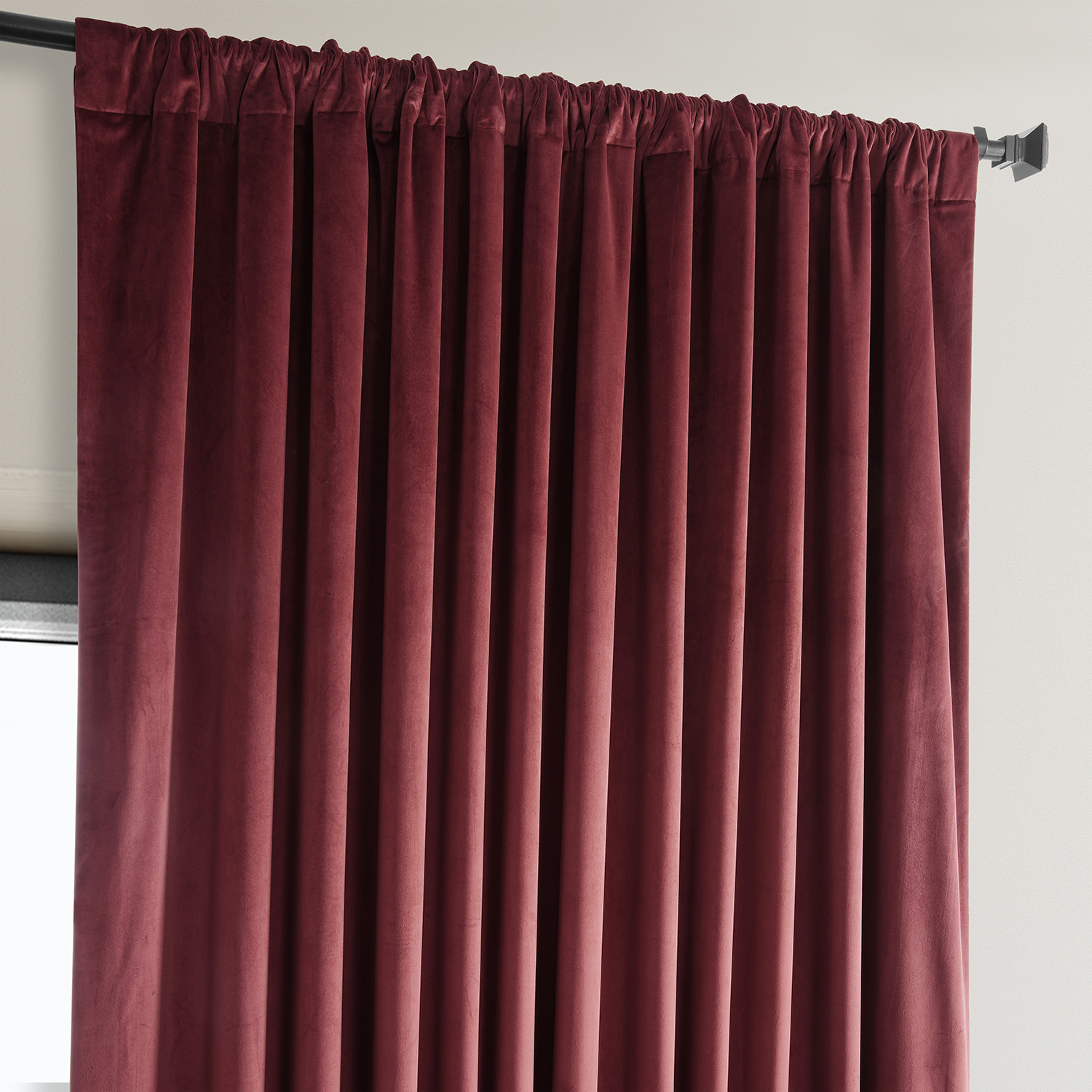 Cinema Red Heritage Plush Velvet Extrawide Curtain