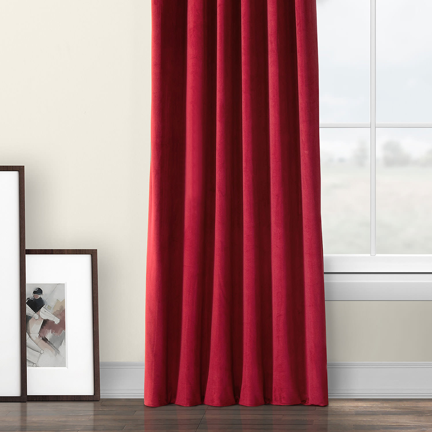 Cinema Red Heritage Plush Velvet Curtain