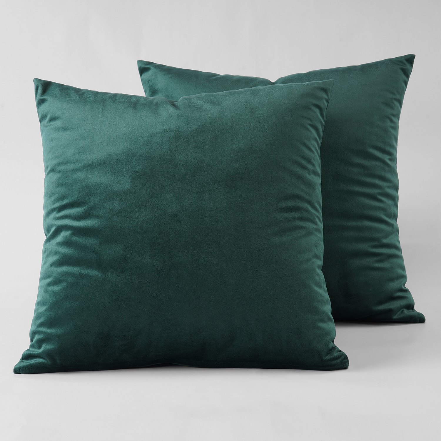 Forestry Green Heritage Plush Velvet Cushion Cover - Pair