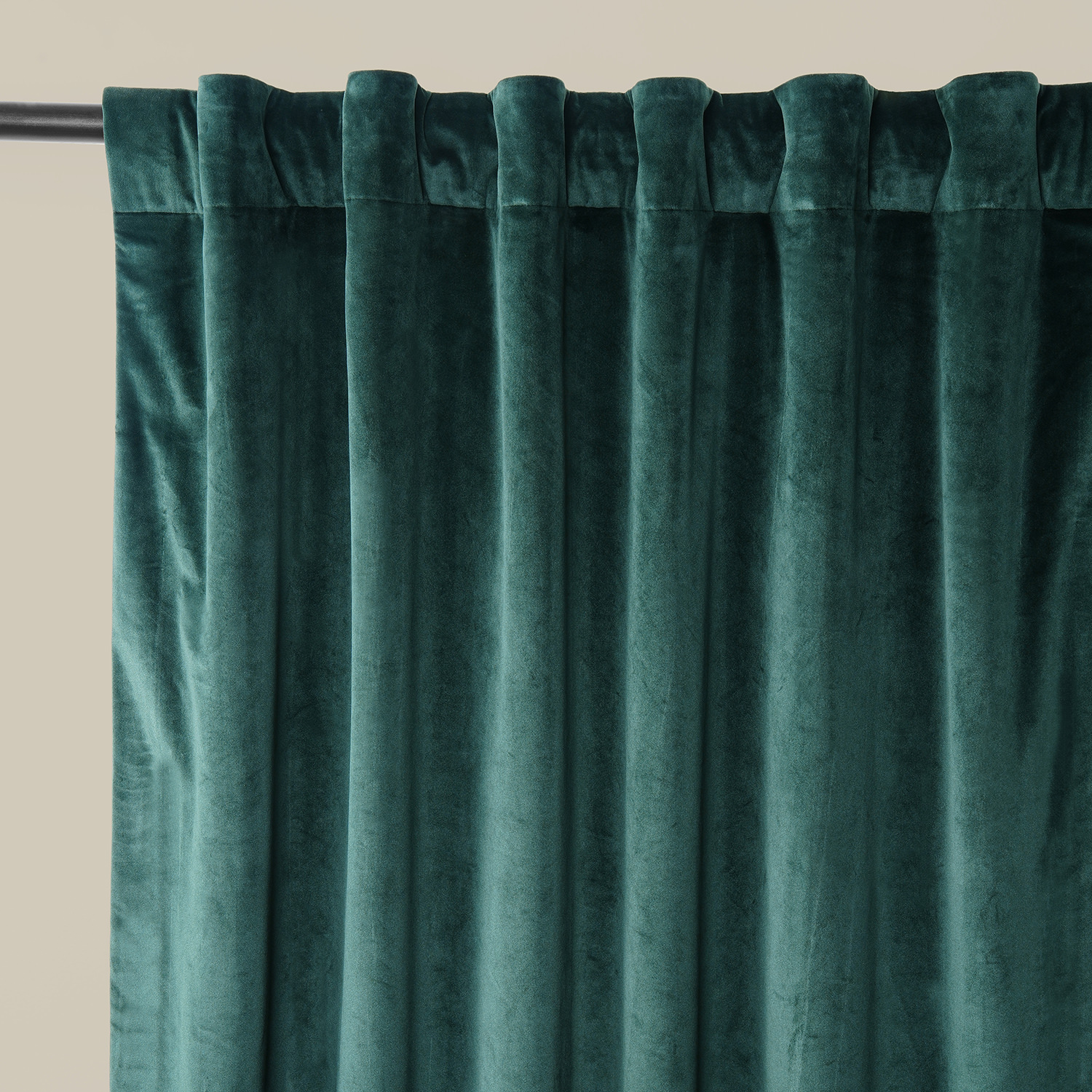 Forestry Green Heritage Plush Velvet Curtain