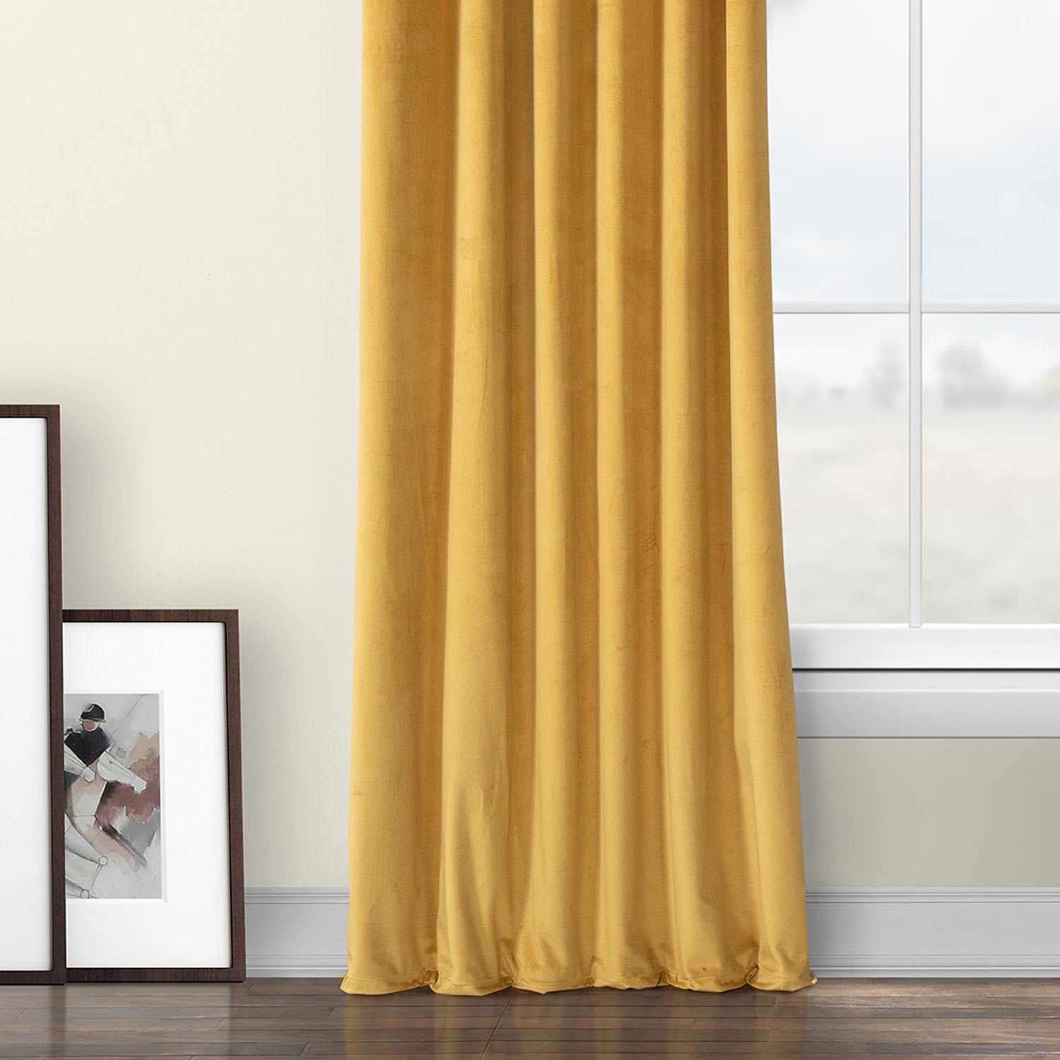 Aztec Gold Heritage Plush Velvet Curtain