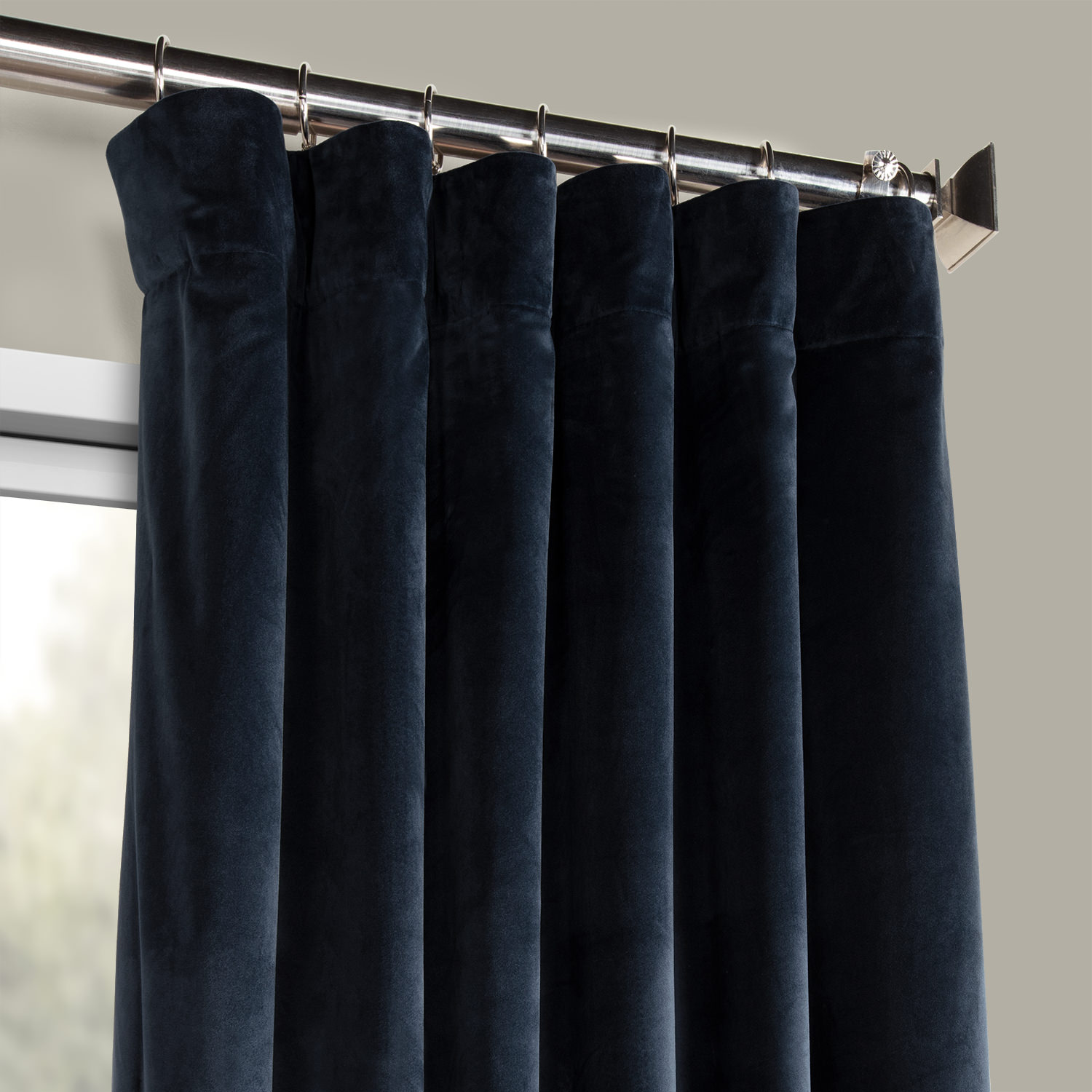 Eternal Blue Heritage Plush Velvet Curtain