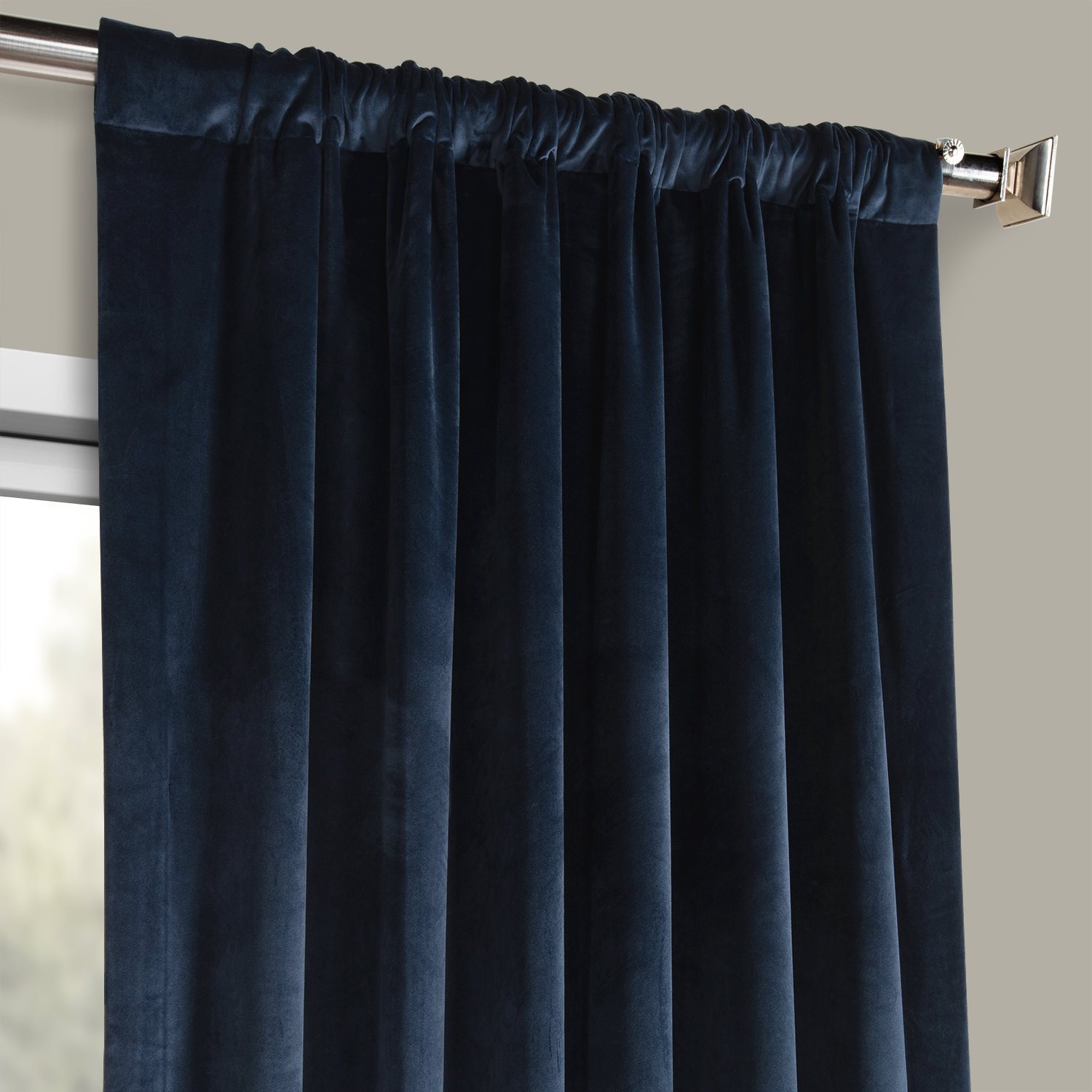 Eternal Blue Heritage Plush Velvet Curtain