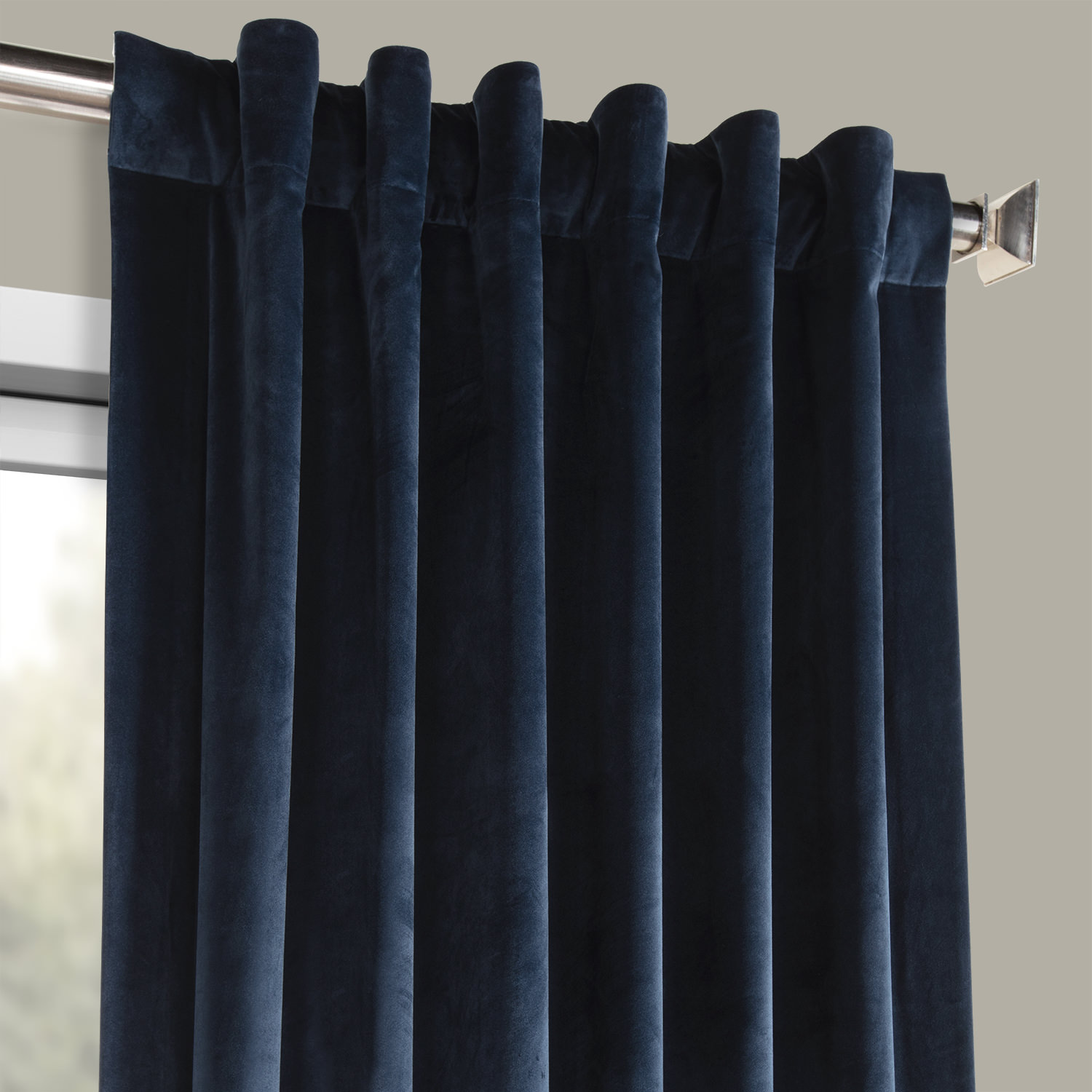 Eternal Blue Heritage Plush Velvet Curtain