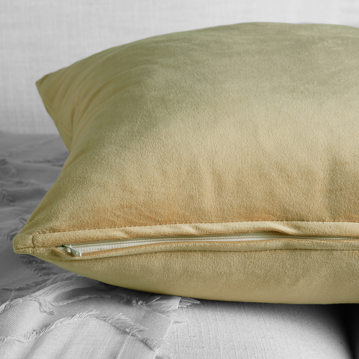 Western Tan Heritage Plush Velvet Cushion Cover - Pair