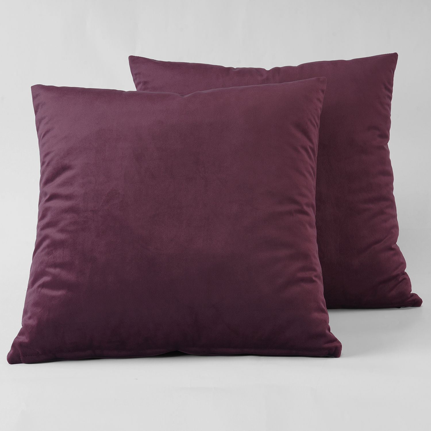 Winter Plum Heritage Plush Velvet Cushion Cover - Pair