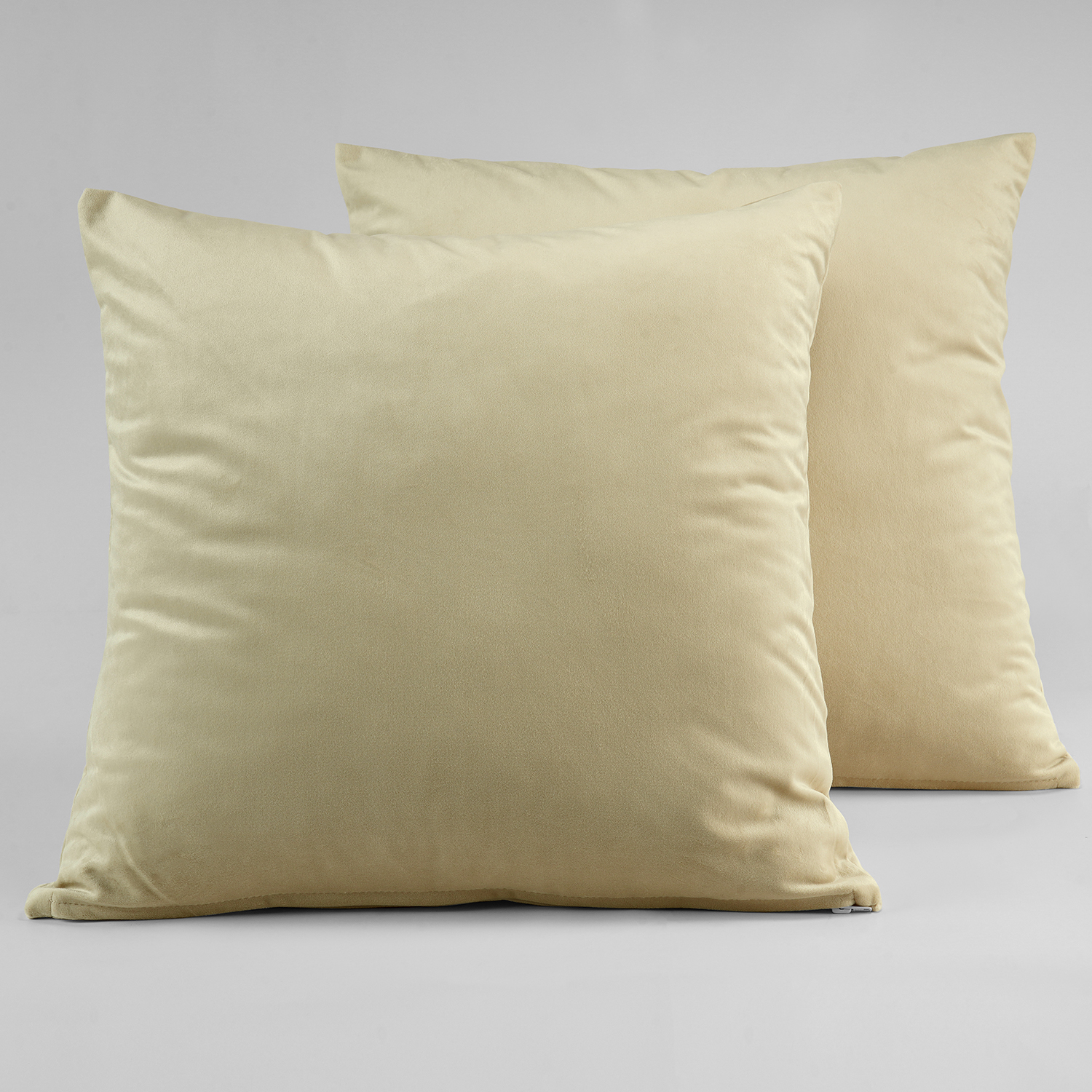 Macchiato Beige Heritage Plush Velvet Cushion Cover - Pair